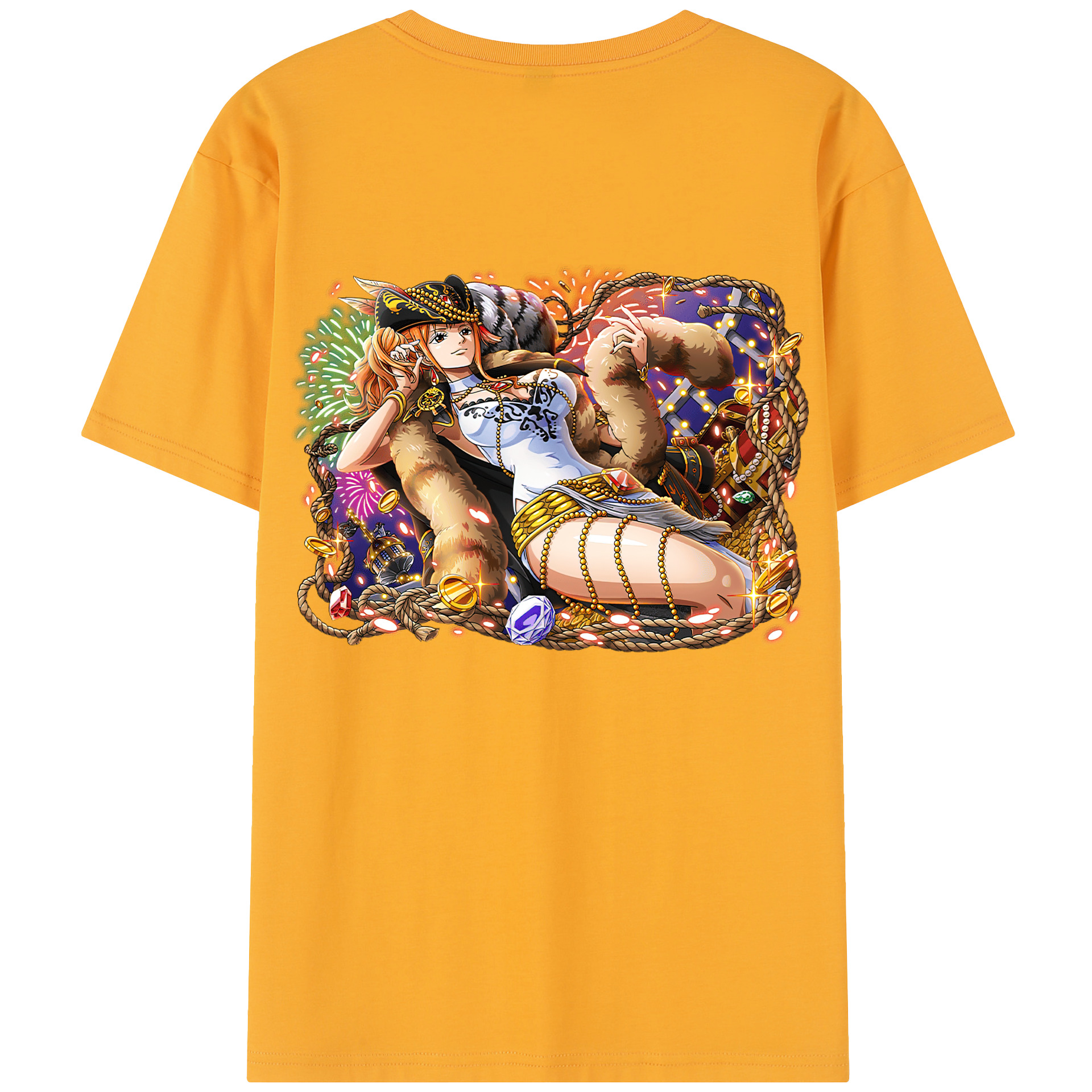 ワンピース ナミ ONE PIECE Nami 綿100％半袖Tシャツ（背面プリント）