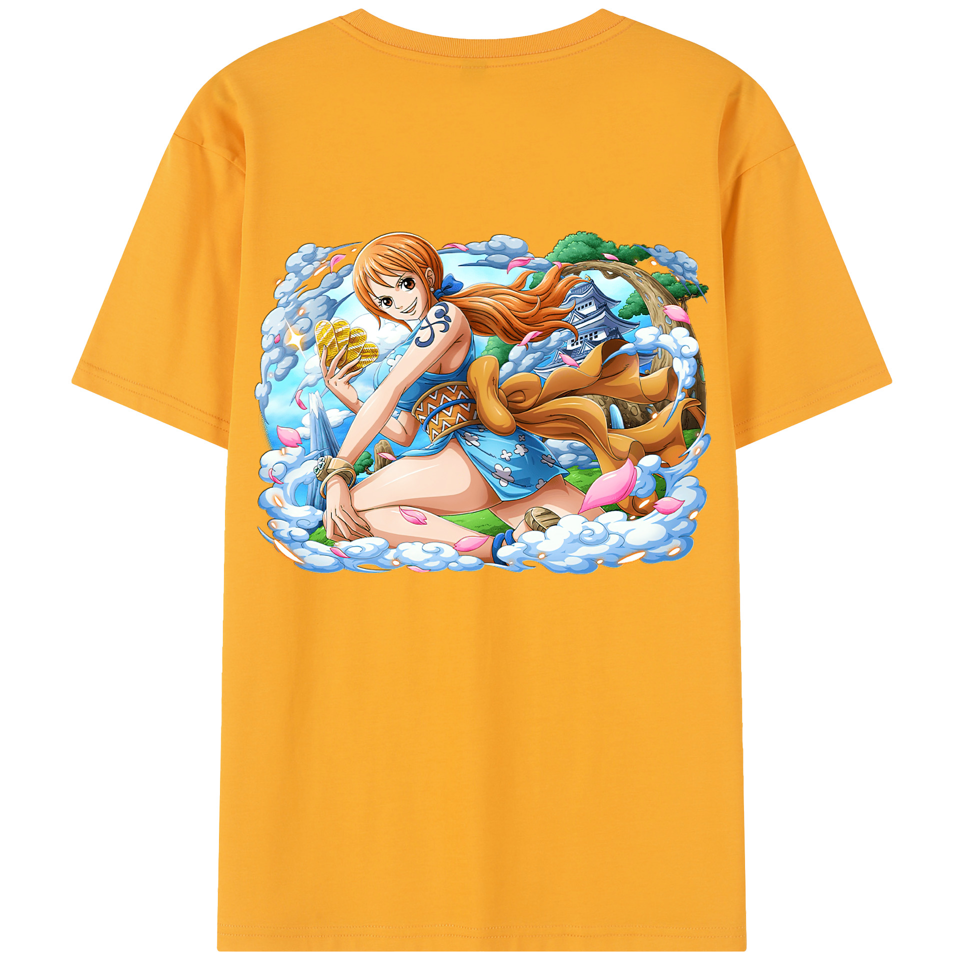ワンピース ナミ ONE PIECE Nami 綿100％半袖Tシャツ（背面プリント）