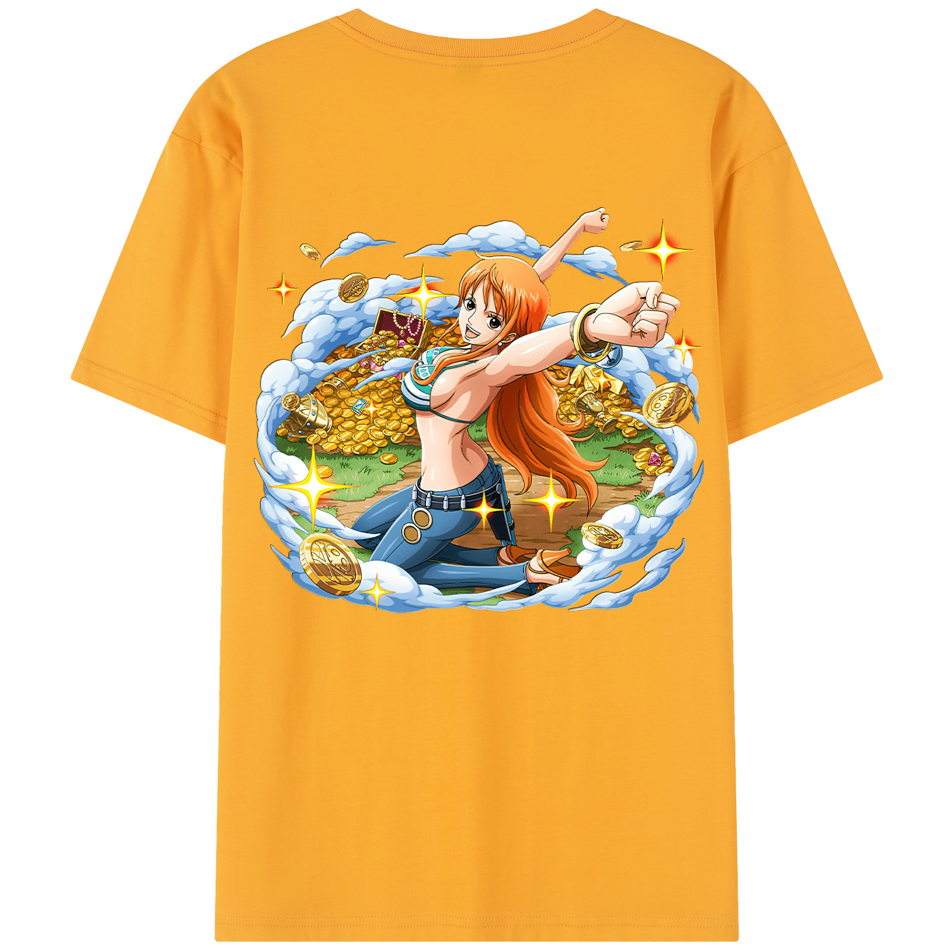 ワンピース ナミ ONE PIECE Nami 綿100％半袖Tシャツ（背面プリント）