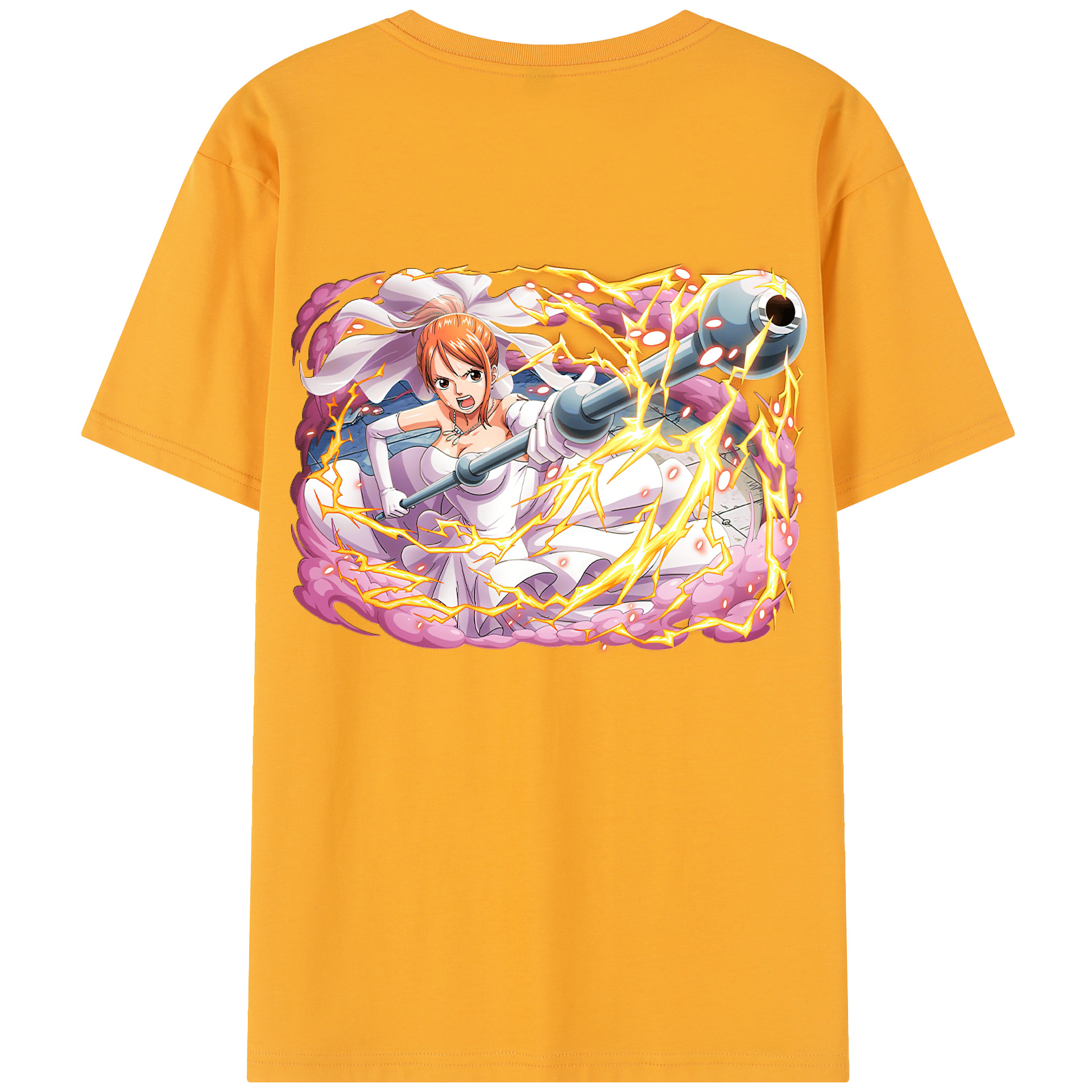 ワンピース ナミ ONE PIECE Nami 綿100％半袖Tシャツ（背面プリント）
