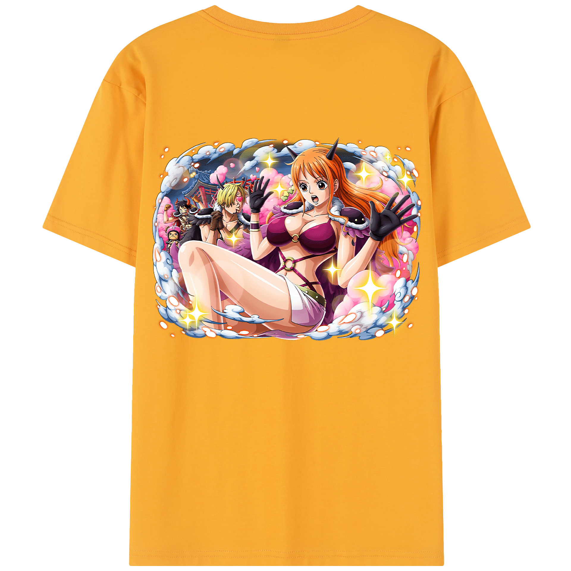 ワンピース ナミ ONE PIECE Nami 綿100％半袖Tシャツ（背面プリント）