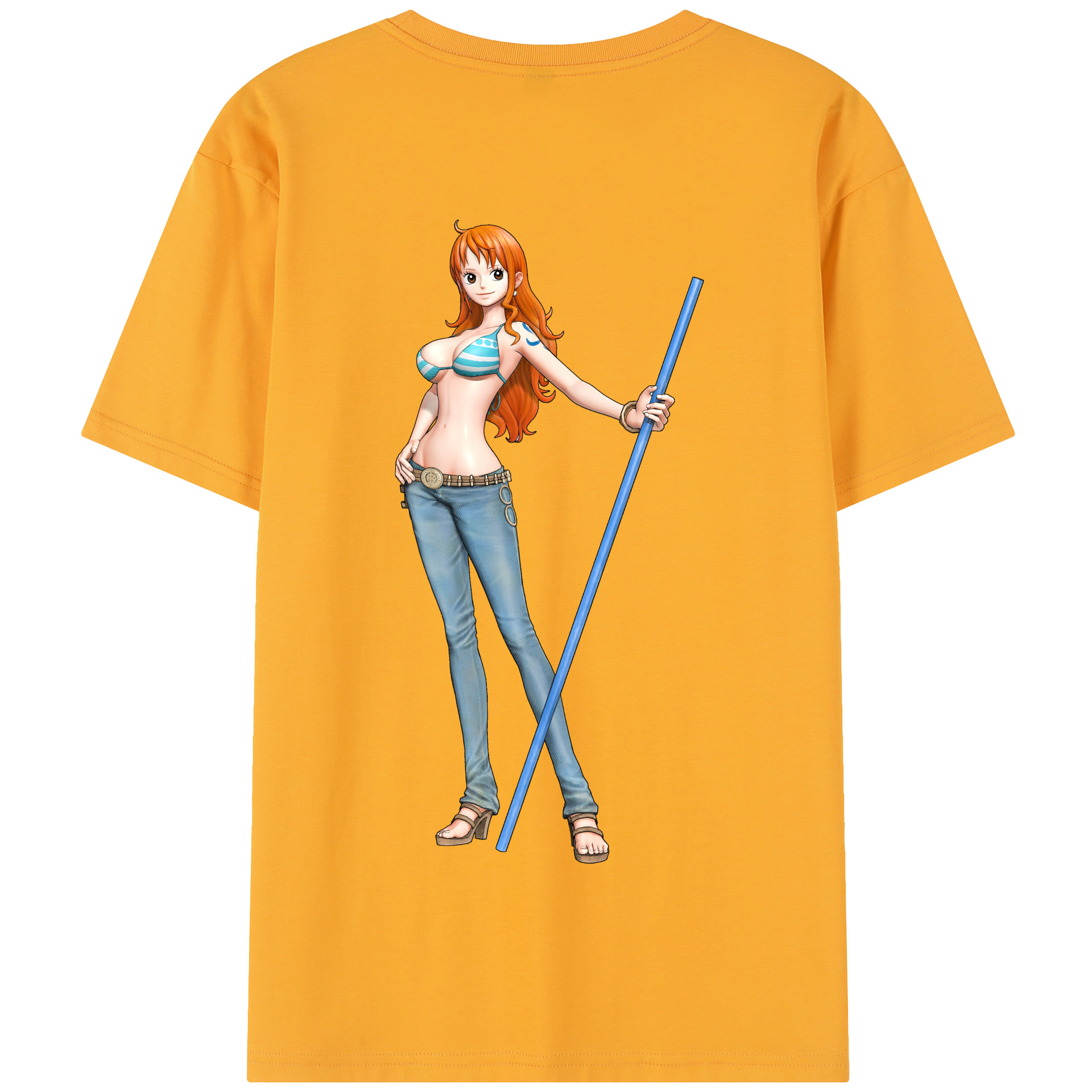 ワンピース ナミ ONE PIECE Nami 綿100％半袖Tシャツ（背面プリント）