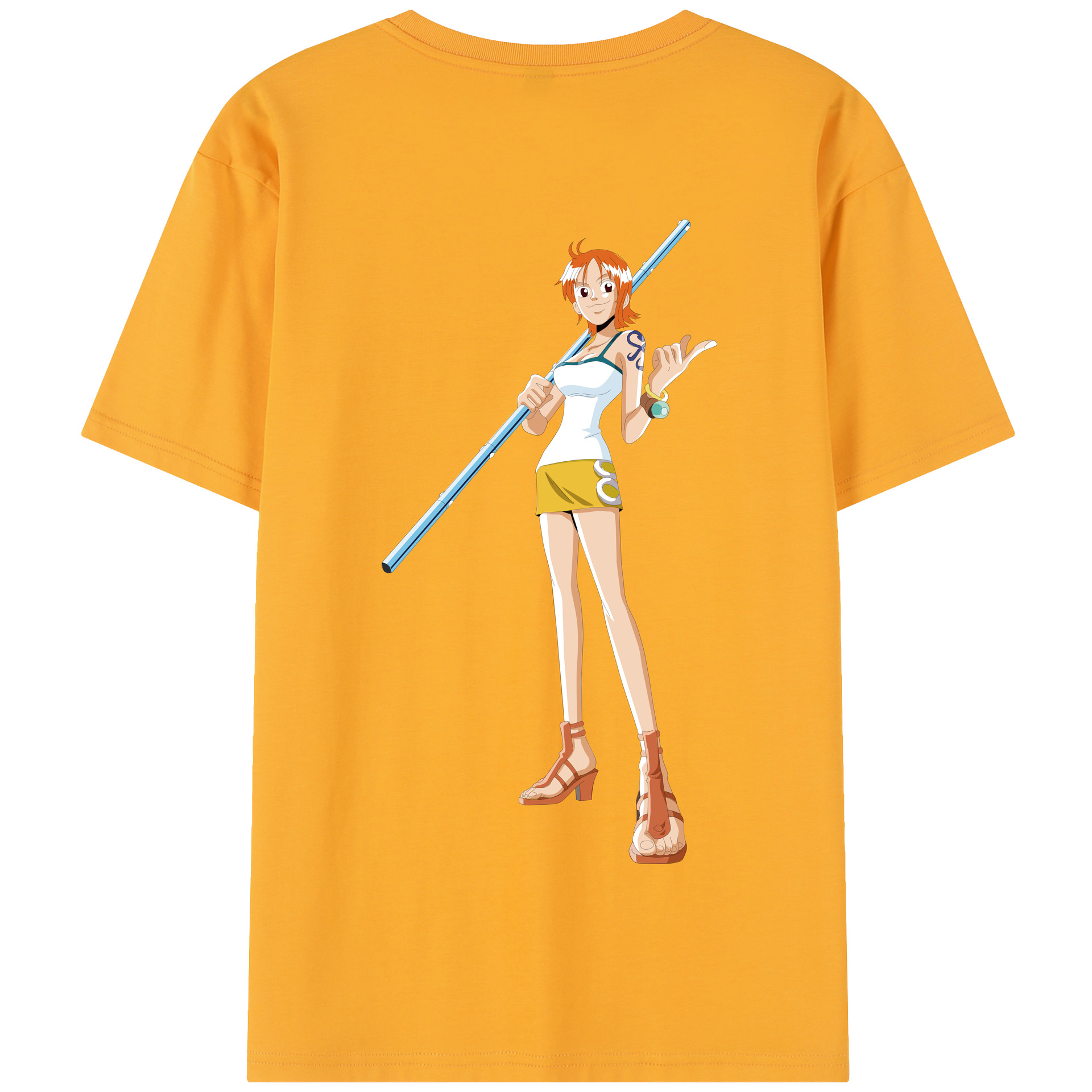 ワンピース ナミ ONE PIECE Nami 綿100％半袖Tシャツ（背面プリント）