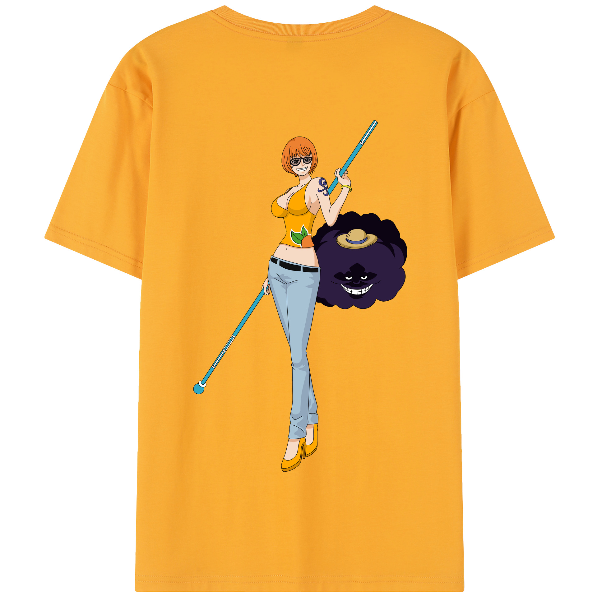 ワンピース ナミ ONE PIECE Nami 綿100％半袖Tシャツ（背面プリント）