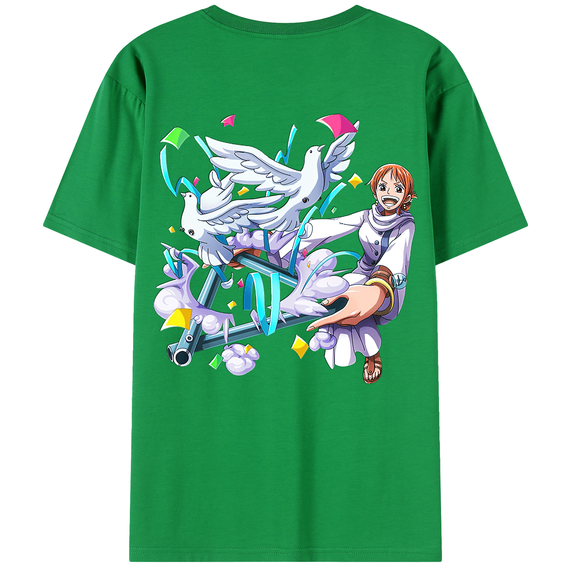 ワンピース ナミ ONE PIECE Nami 綿100％半袖Tシャツ（背面プリント）