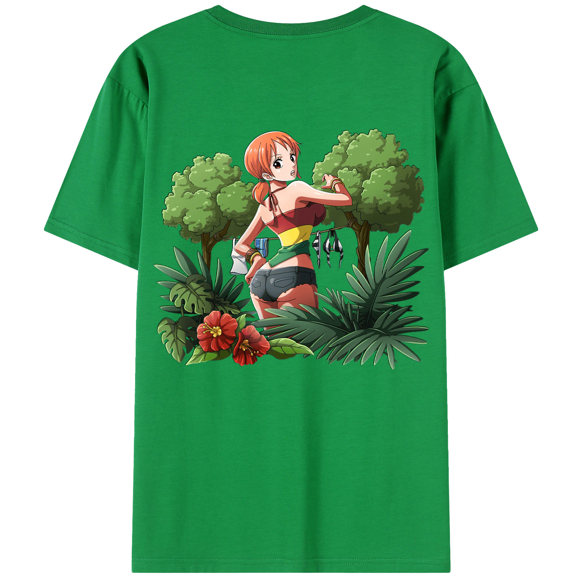 ワンピース ナミ ONE PIECE Nami 綿100％半袖Tシャツ（背面プリント）