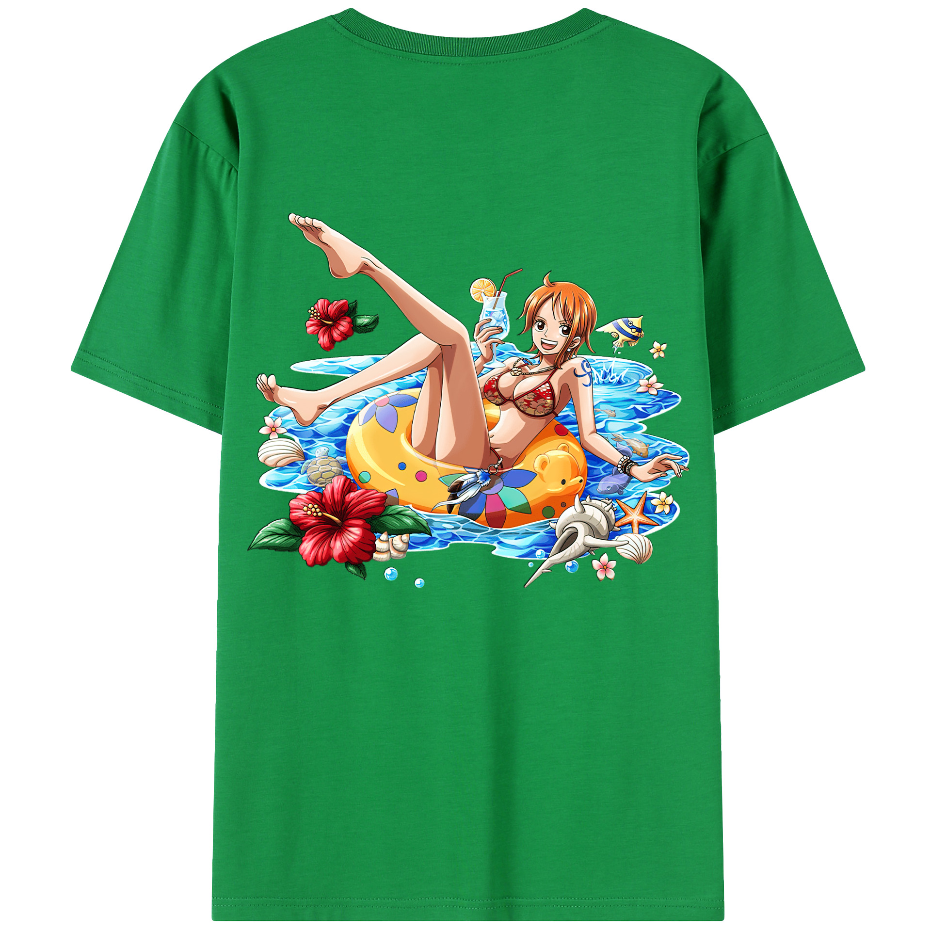 ワンピース ナミ ONE PIECE Nami 綿100％半袖Tシャツ（背面プリント）