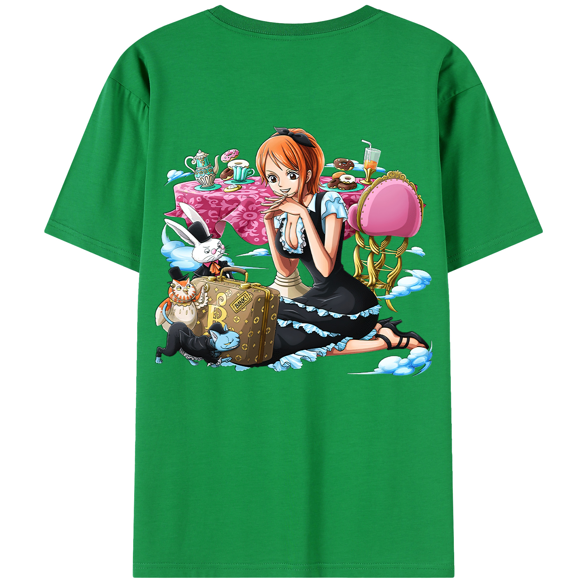 ワンピース ナミ ONE PIECE Nami 綿100％半袖Tシャツ（背面プリント）