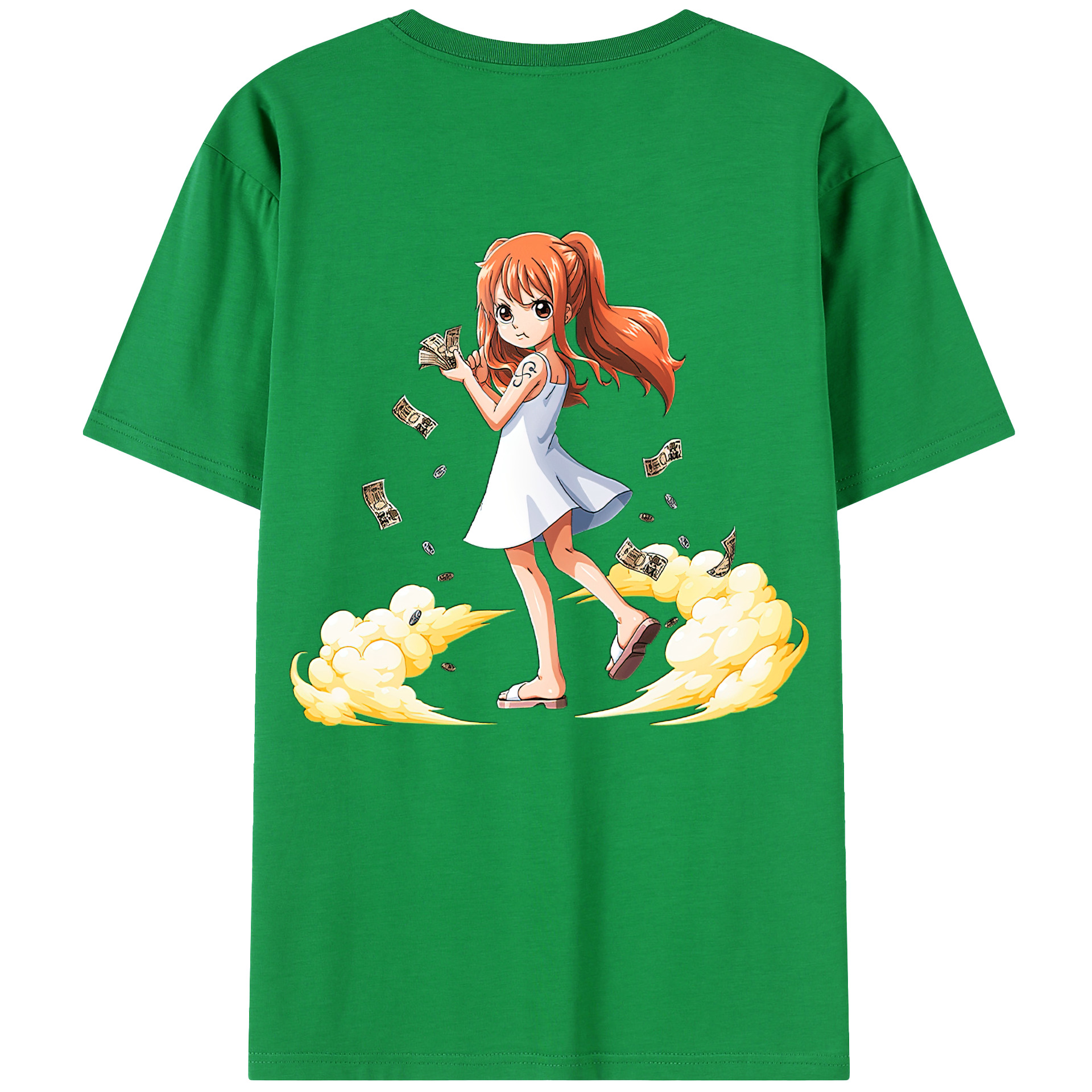 ワンピース ナミ ONE PIECE Nami 綿100％半袖Tシャツ（背面プリント）