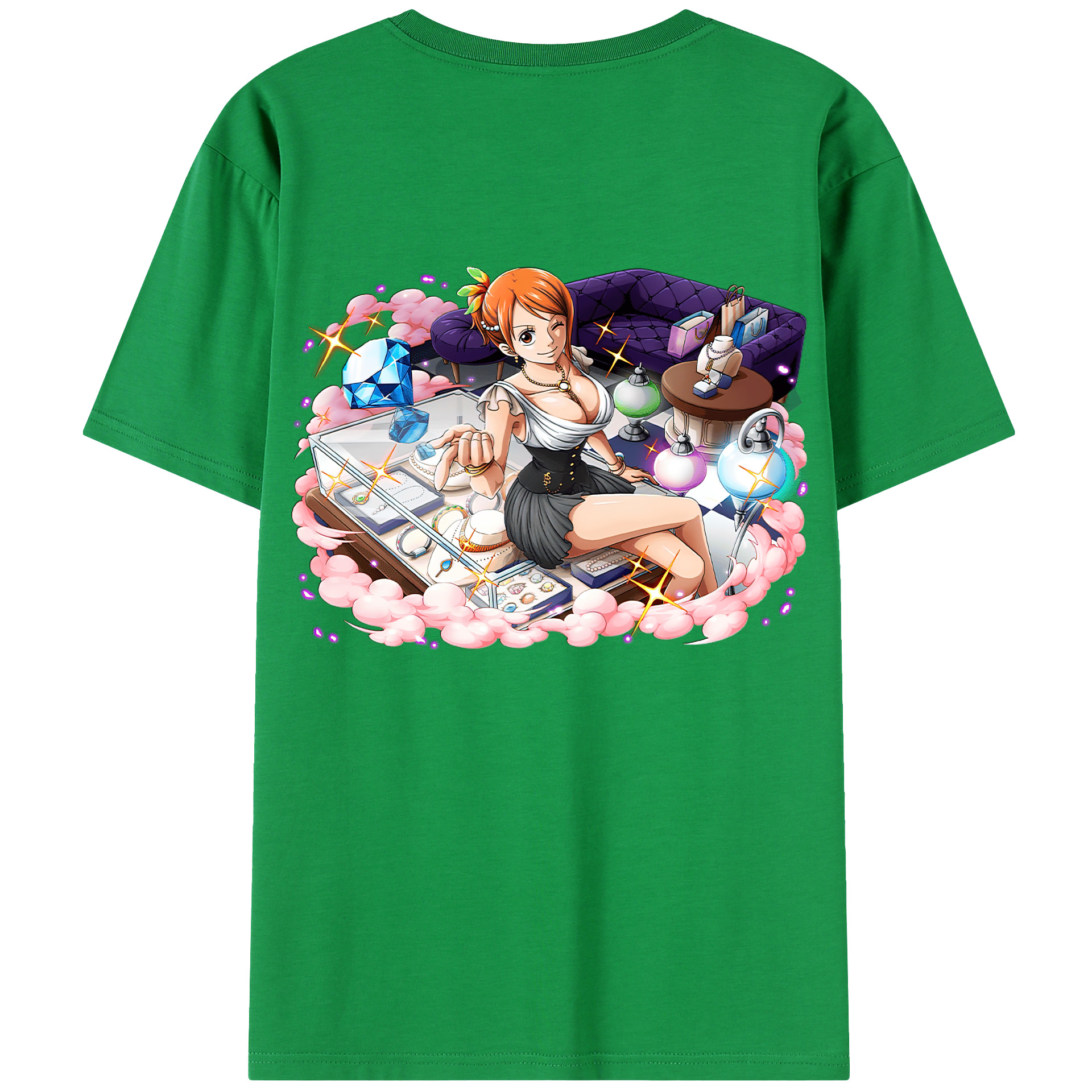 ワンピース ナミ ONE PIECE Nami 綿100％半袖Tシャツ（背面プリント）