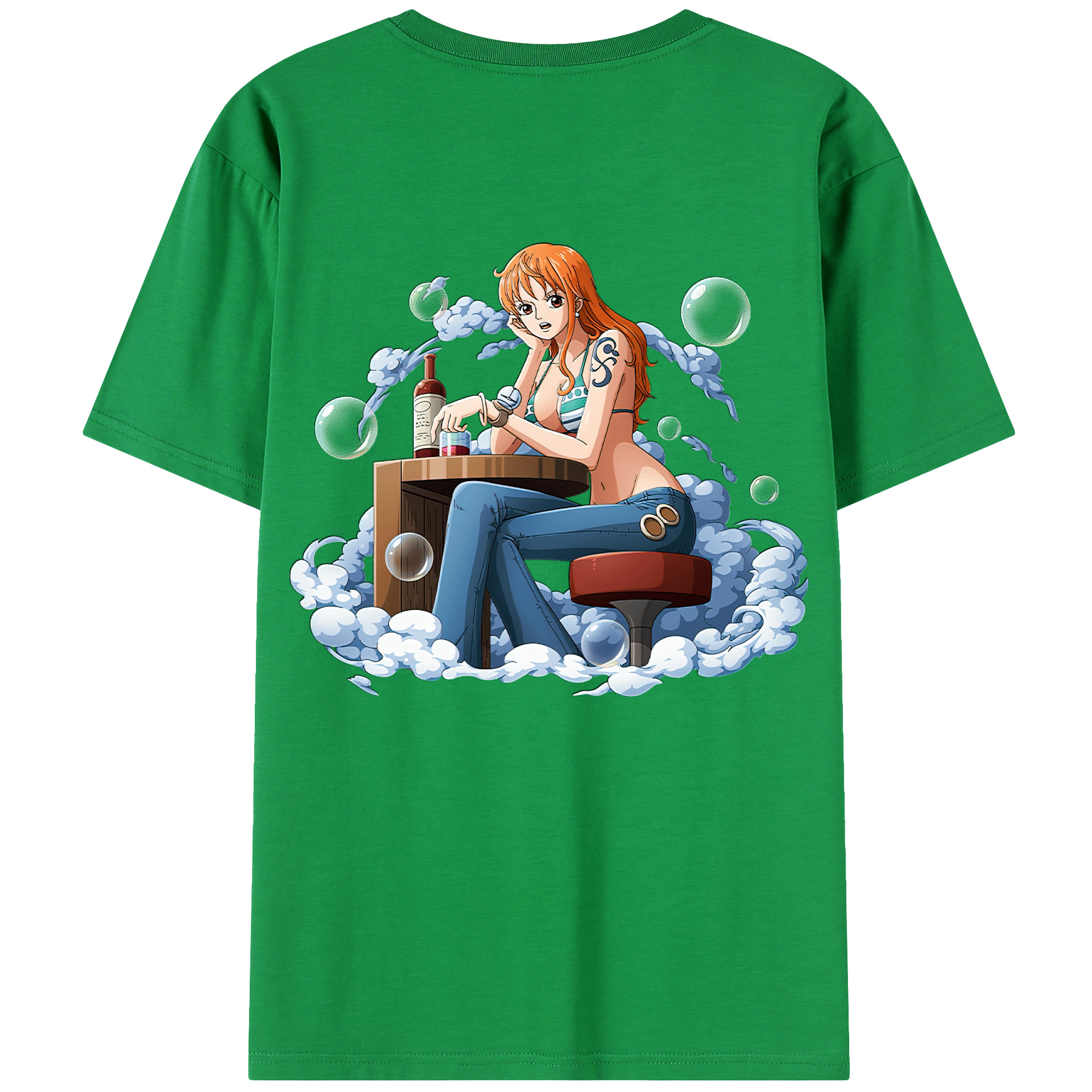ワンピース ナミ ONE PIECE Nami 綿100％半袖Tシャツ（背面プリント）