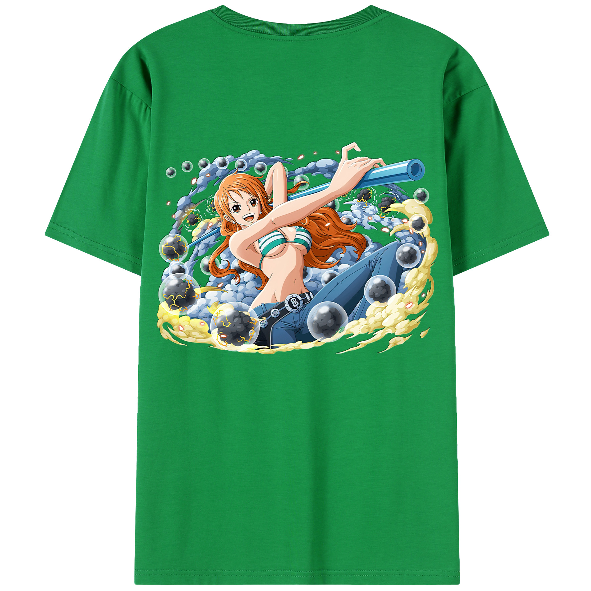 ワンピース ナミ ONE PIECE Nami 綿100％半袖Tシャツ（背面プリント）