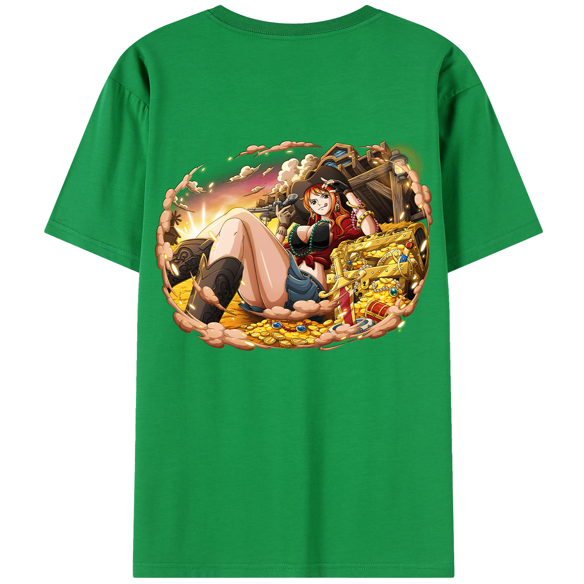 ワンピース ナミ ONE PIECE Nami 綿100％半袖Tシャツ（背面プリント）