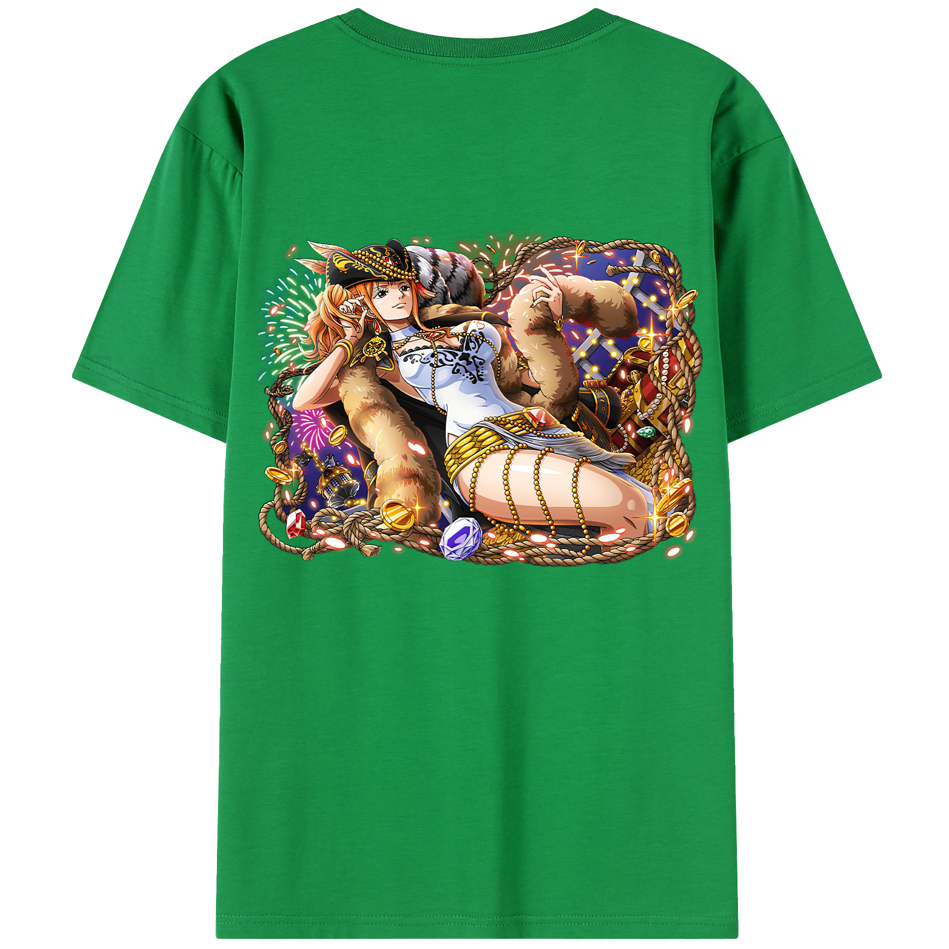 ワンピース ナミ ONE PIECE Nami 綿100％半袖Tシャツ（背面プリント）