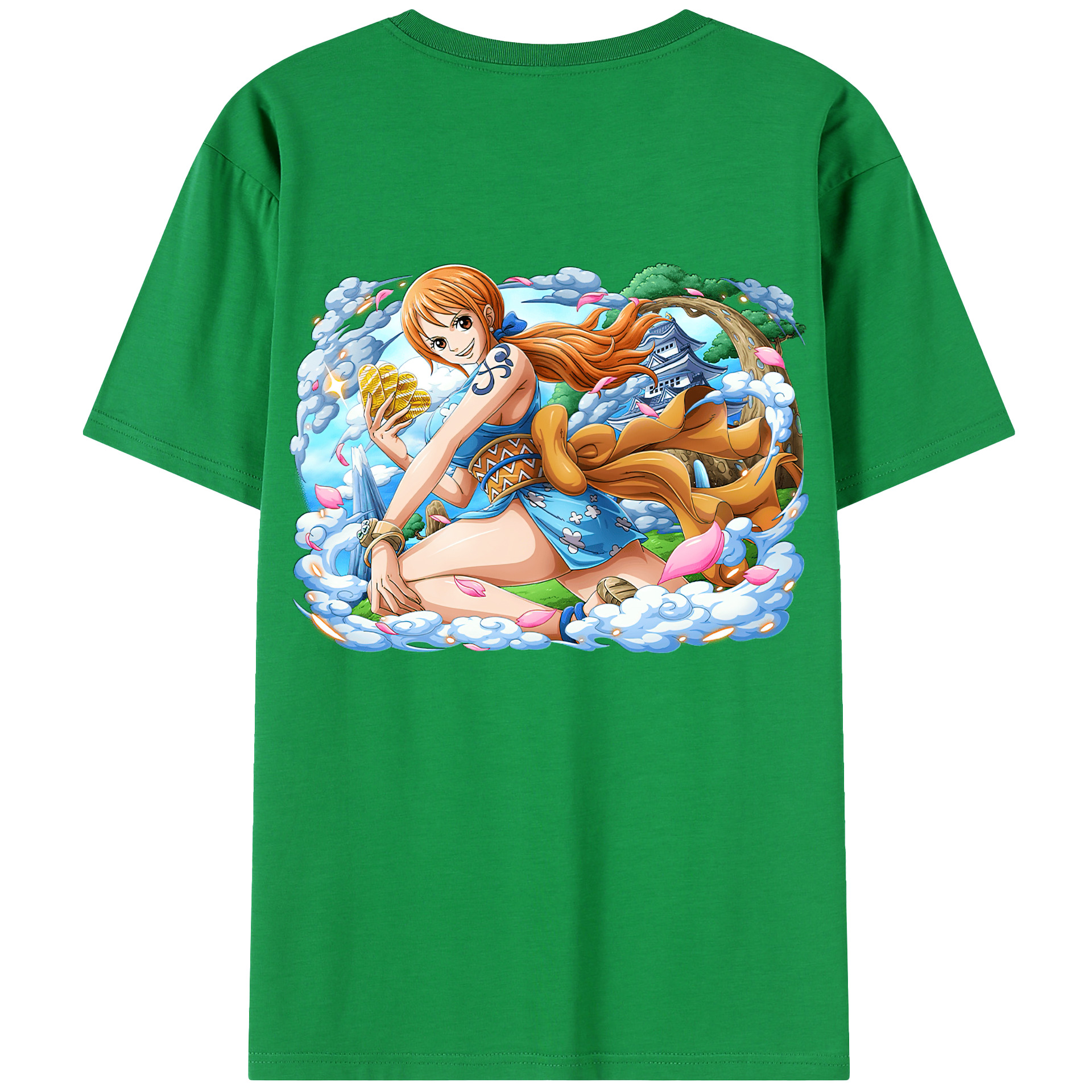 ワンピース ナミ ONE PIECE Nami 綿100％半袖Tシャツ（背面プリント）