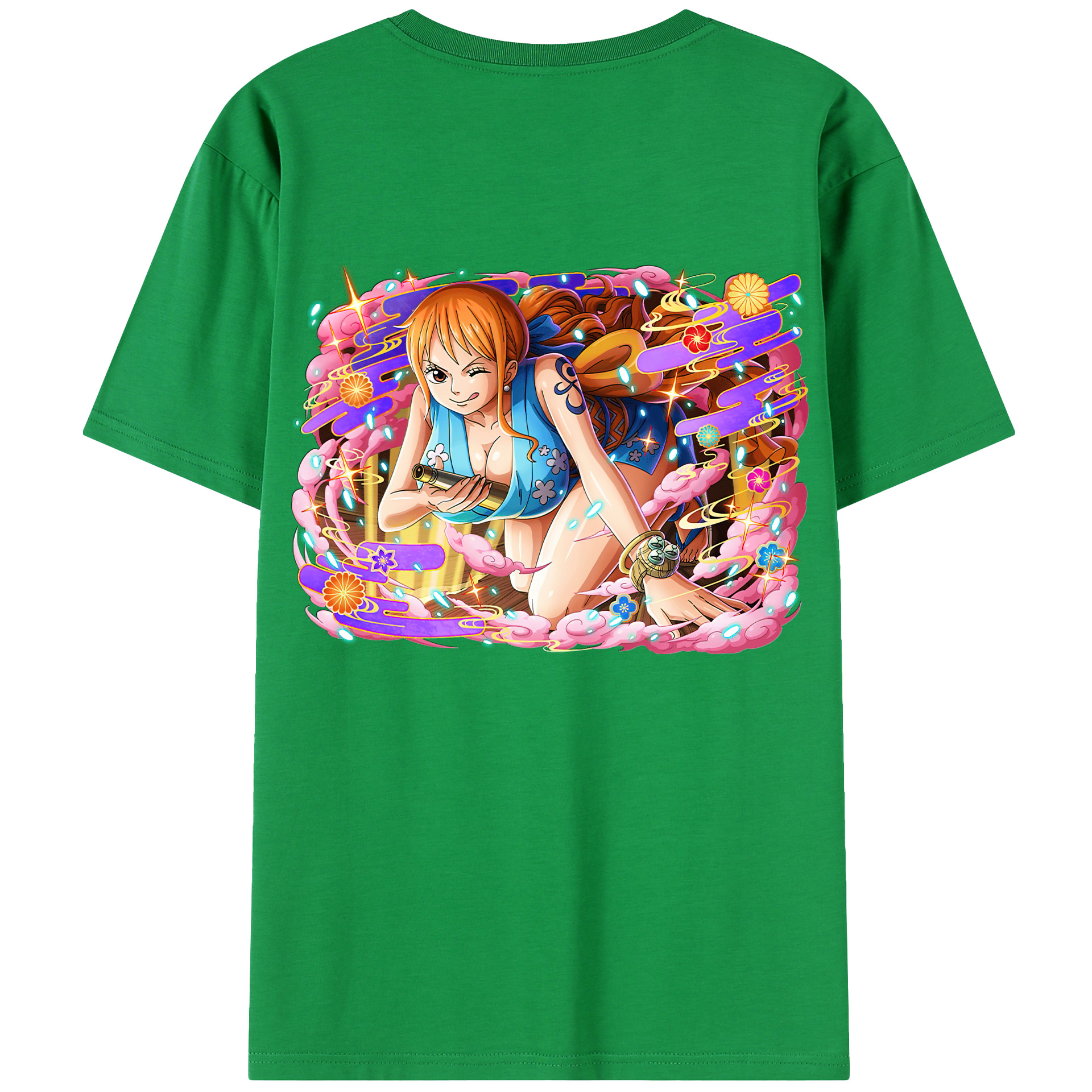ワンピース ナミ ONE PIECE Nami 綿100％半袖Tシャツ（背面プリント）