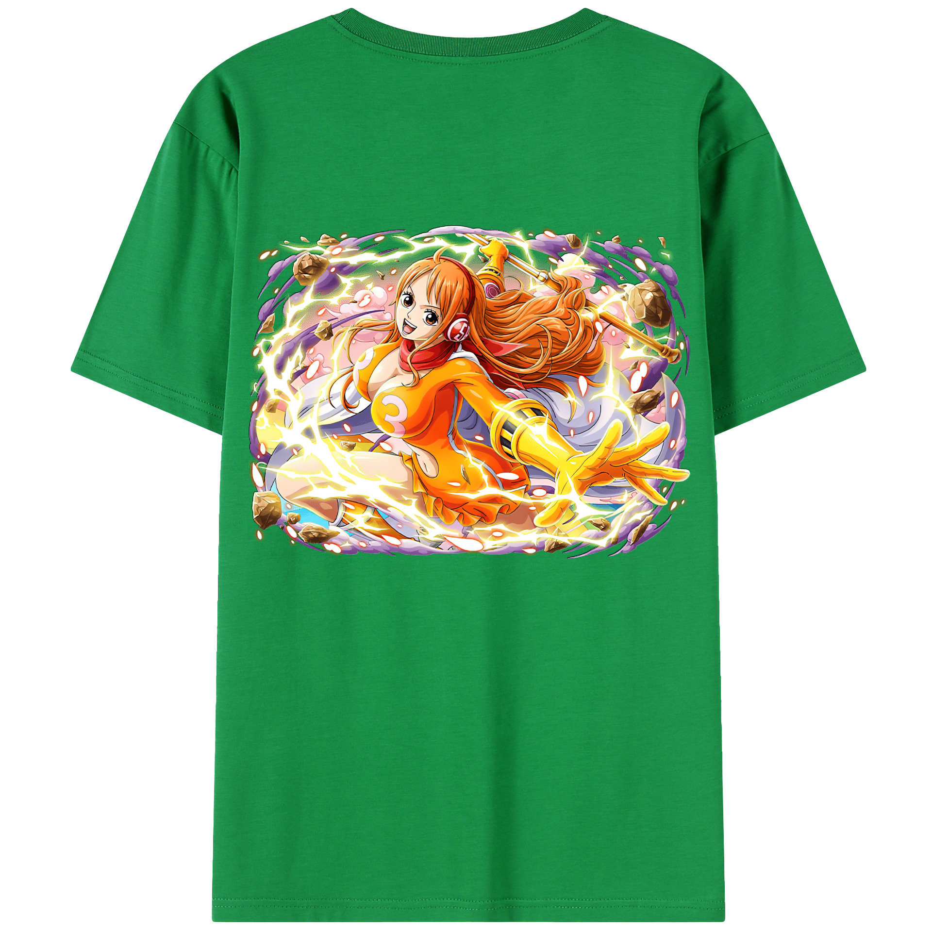 ワンピース ナミ ONE PIECE Nami 綿100％半袖Tシャツ（背面プリント）