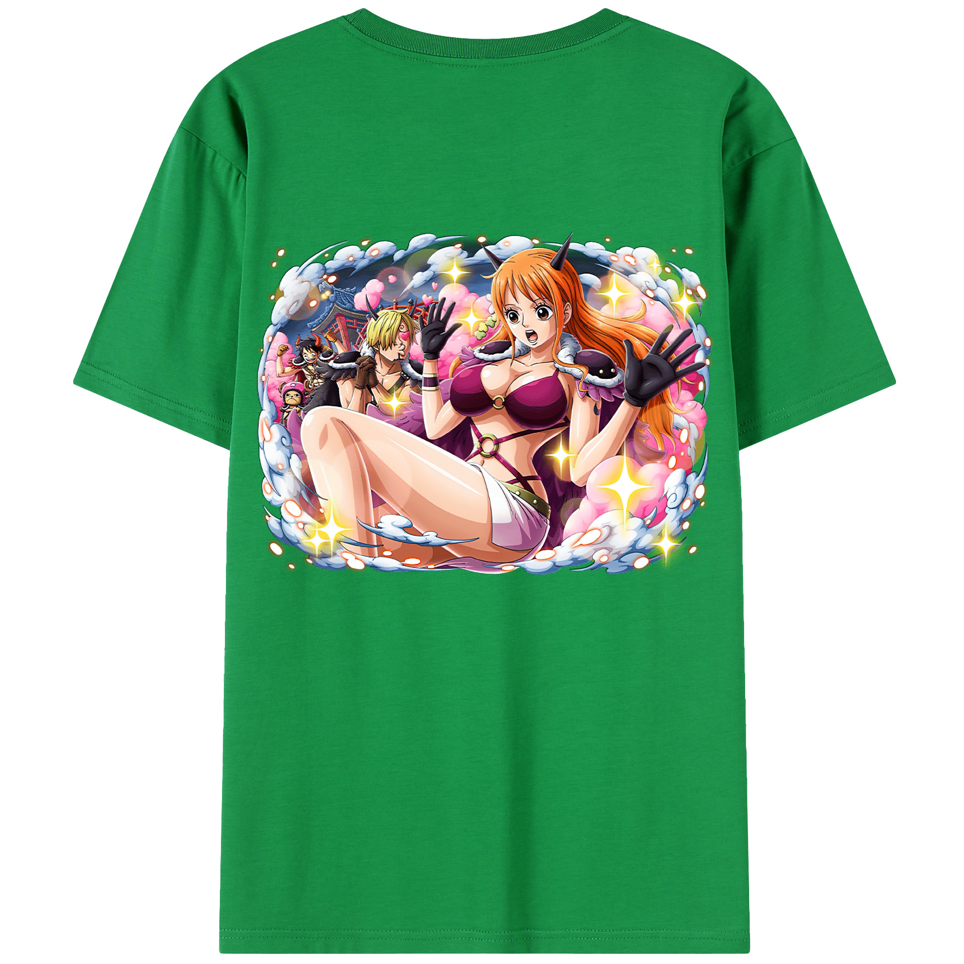 ワンピース ナミ ONE PIECE Nami 綿100％半袖Tシャツ（背面プリント）