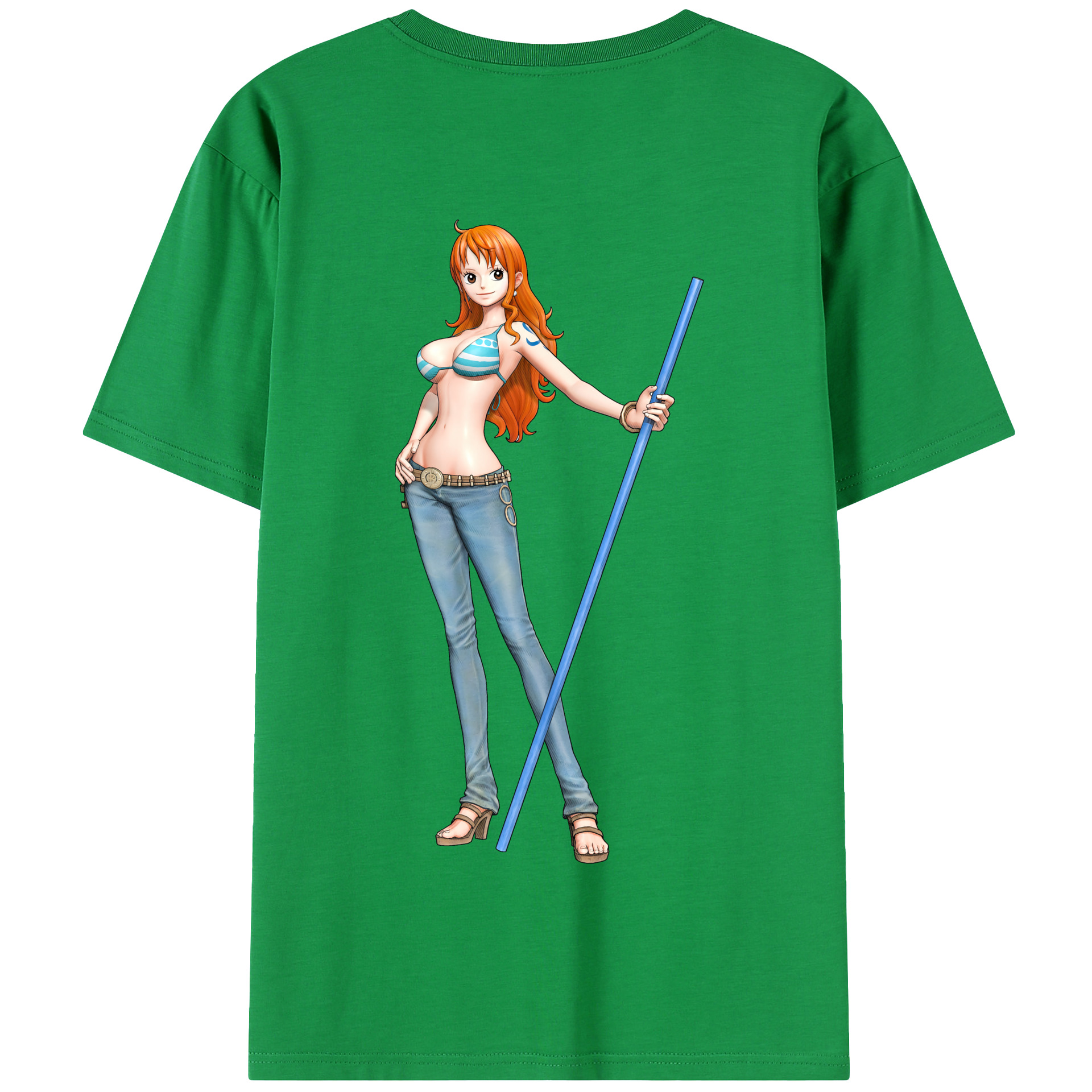 ワンピース ナミ ONE PIECE Nami 綿100％半袖Tシャツ（背面プリント）