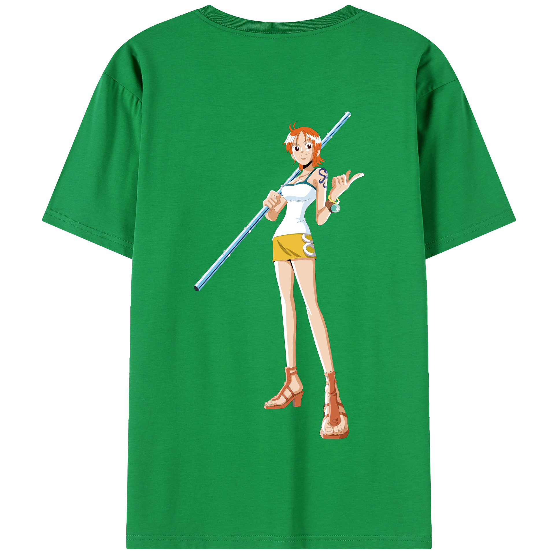 ワンピース ナミ ONE PIECE Nami 綿100％半袖Tシャツ（背面プリント）