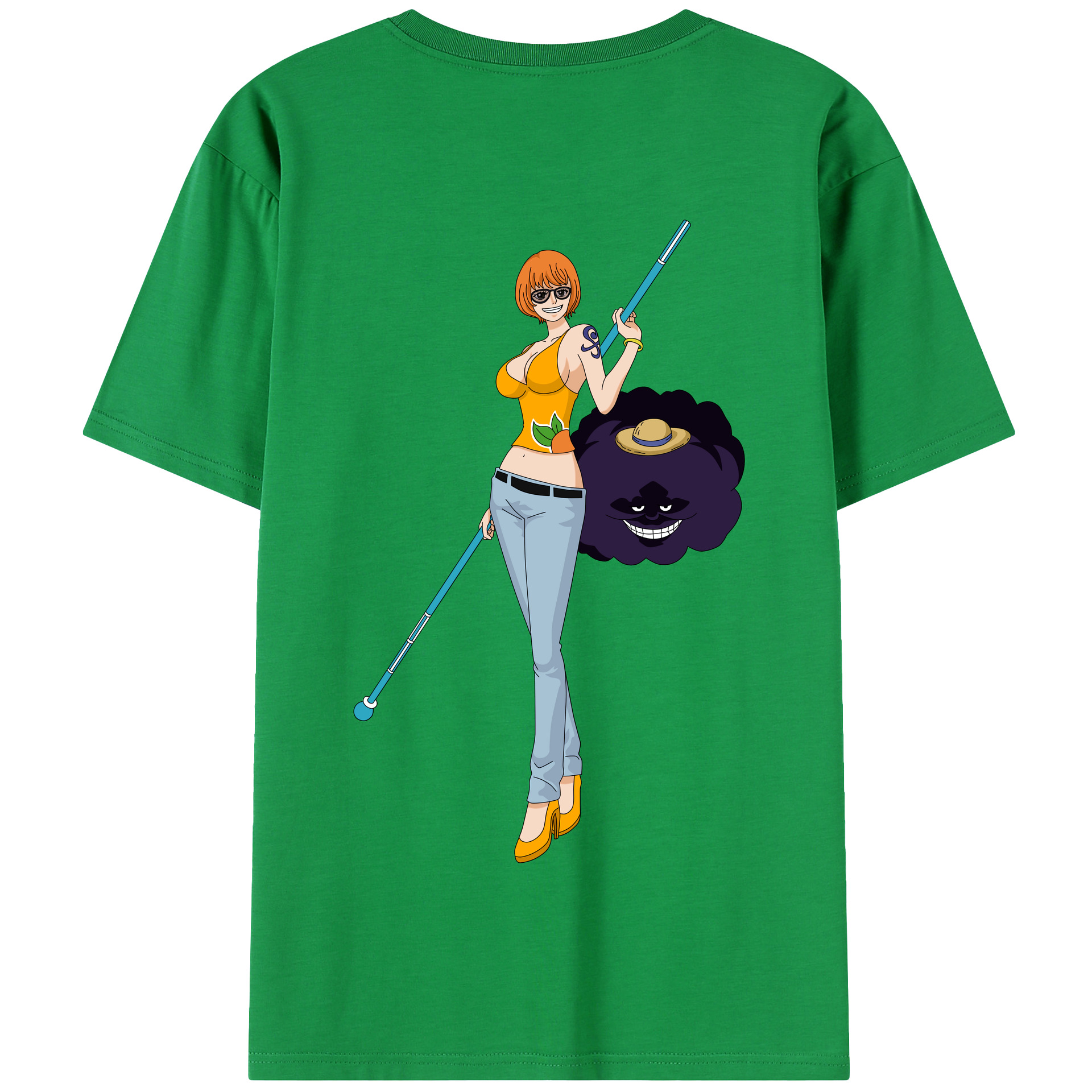 ワンピース ナミ ONE PIECE Nami 綿100％半袖Tシャツ（背面プリント）
