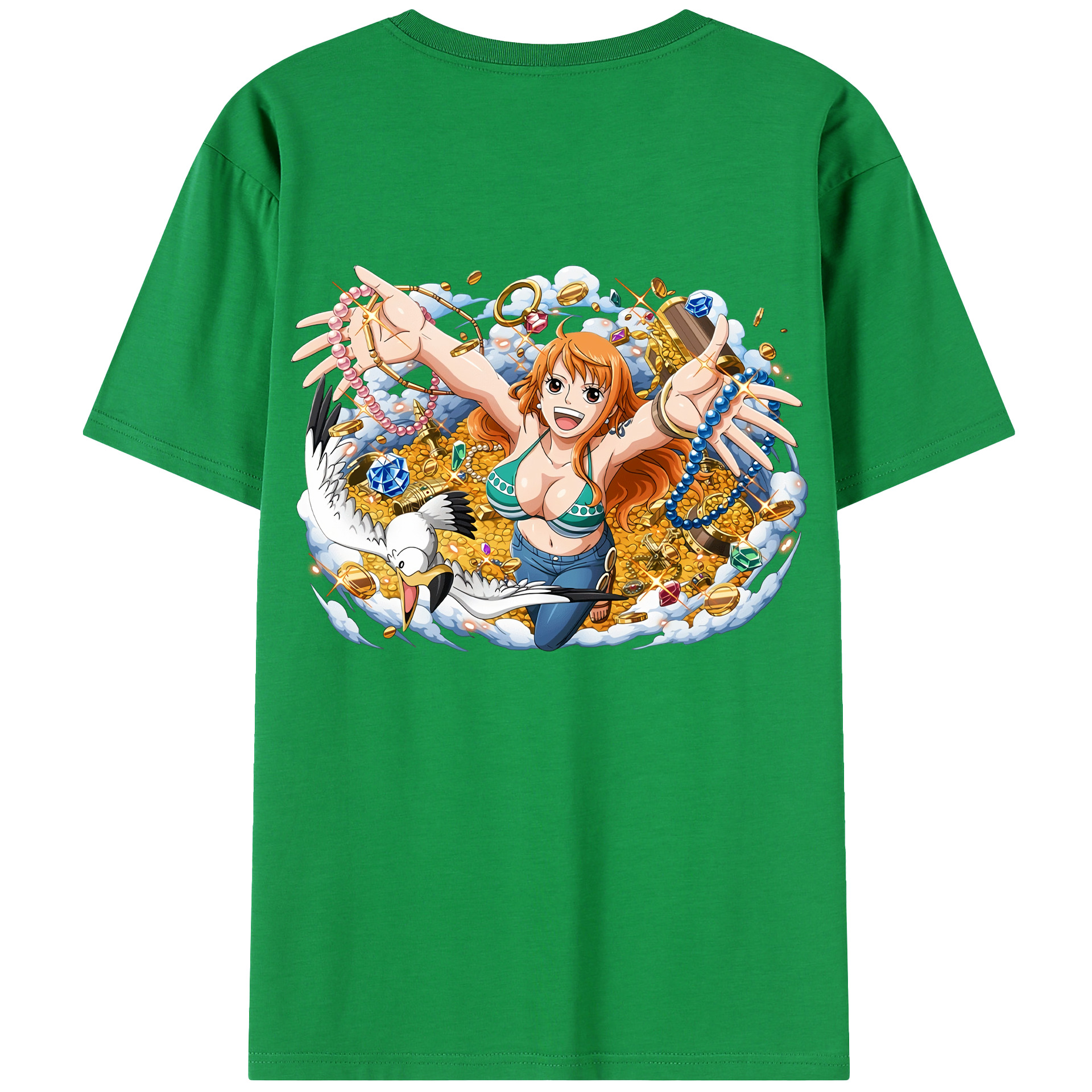 ワンピース ナミ ONE PIECE Nami 綿100％半袖Tシャツ（背面プリント）