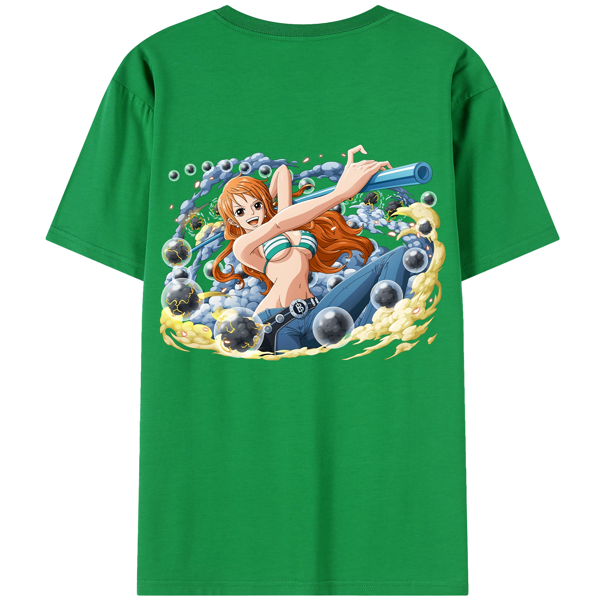 ワンピース ナミ ONE PIECE Nami 綿100％半袖Tシャツ（背面プリント）
