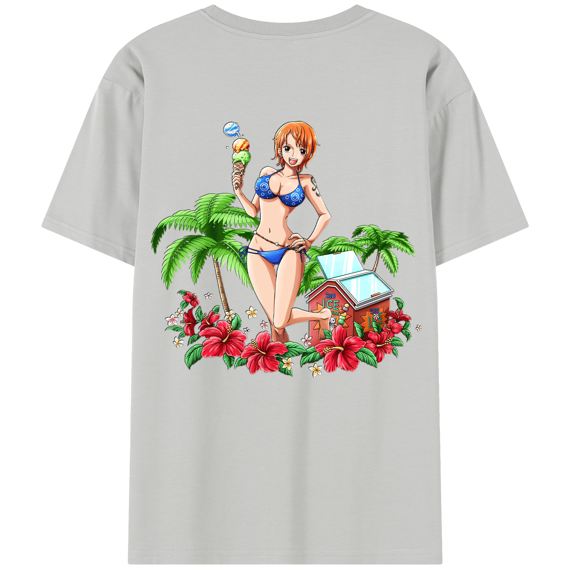 ワンピース ナミ ONE PIECE Nami 綿100％半袖Tシャツ（背面プリント）