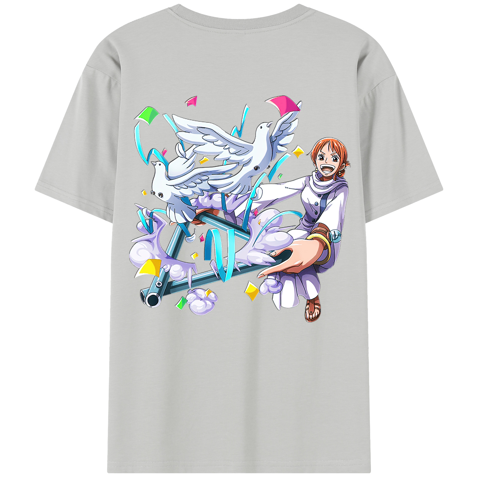 ワンピース ナミ ONE PIECE Nami 綿100％半袖Tシャツ（背面プリント）