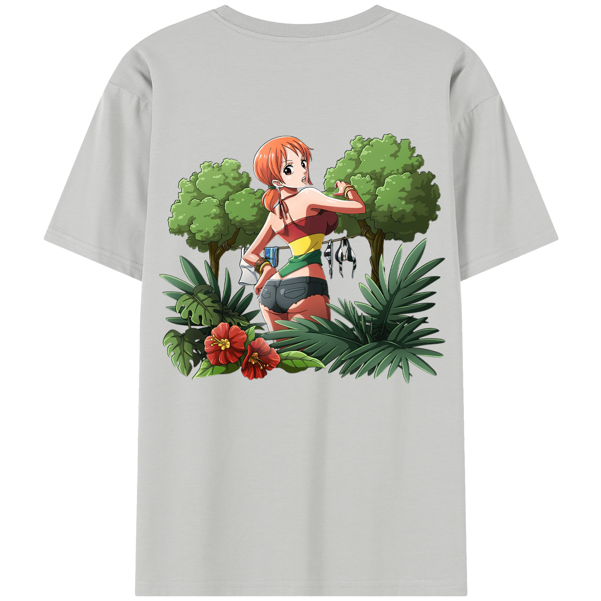 ワンピース ナミ ONE PIECE Nami 綿100％半袖Tシャツ（背面プリント）