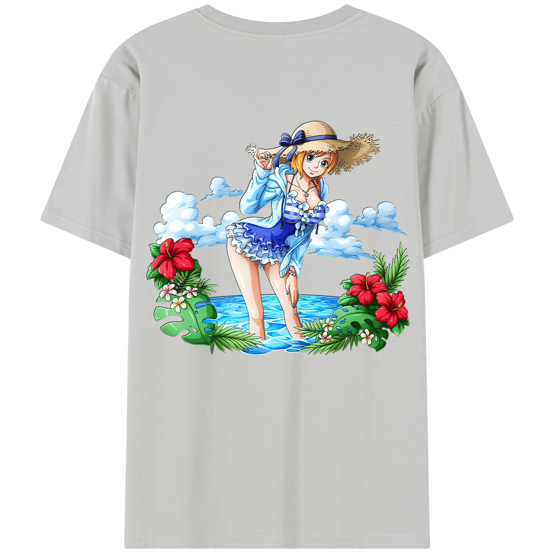 ワンピース ナミ ONE PIECE Nami 綿100％半袖Tシャツ（背面プリント）