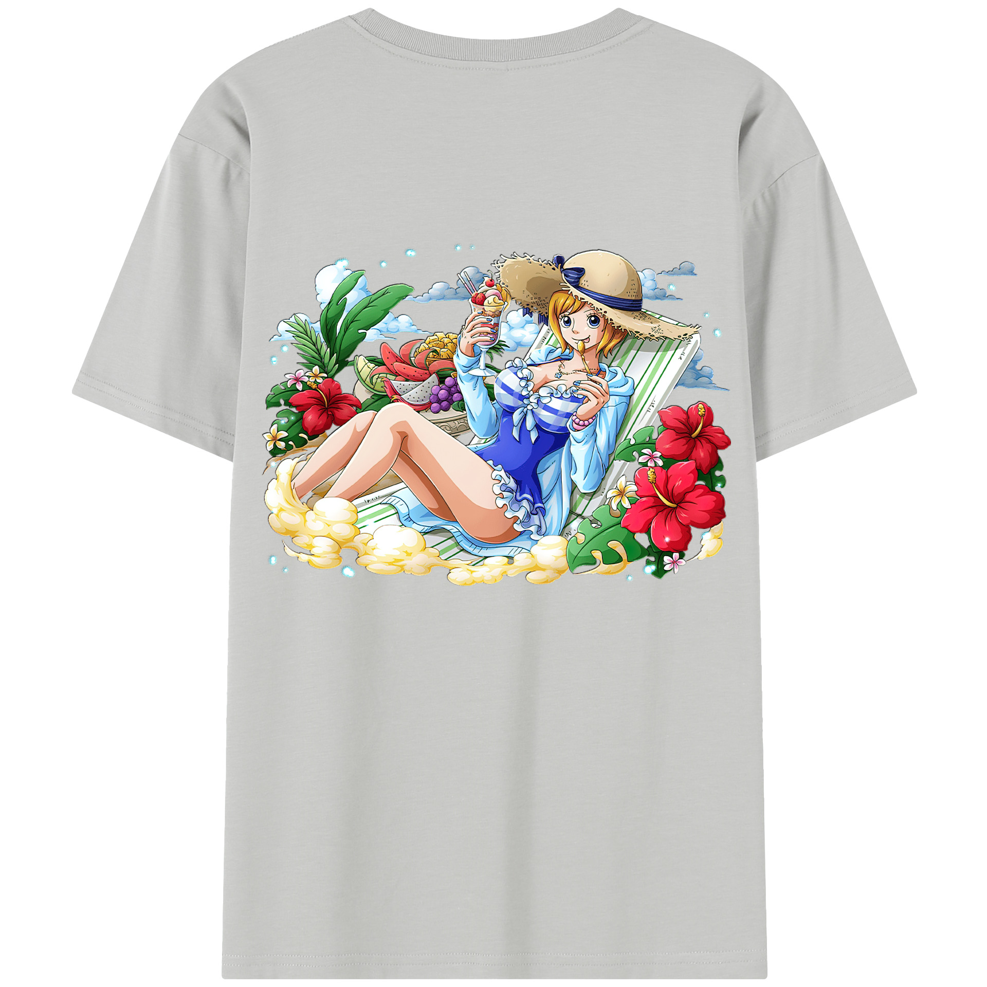ワンピース ナミ ONE PIECE Nami 綿100％半袖Tシャツ（背面プリント）