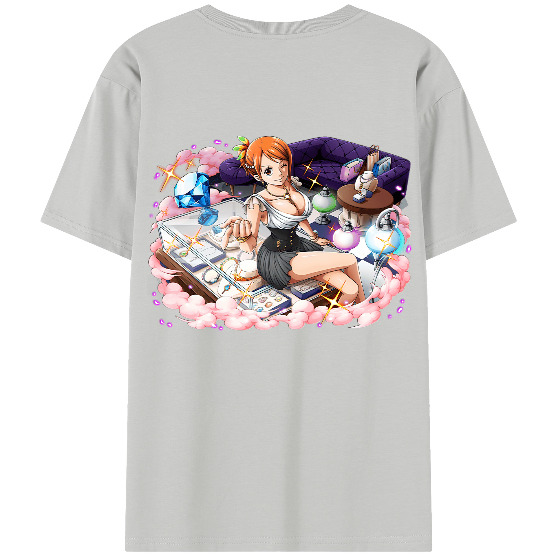 ワンピース ナミ ONE PIECE Nami 綿100％半袖Tシャツ（背面プリント）