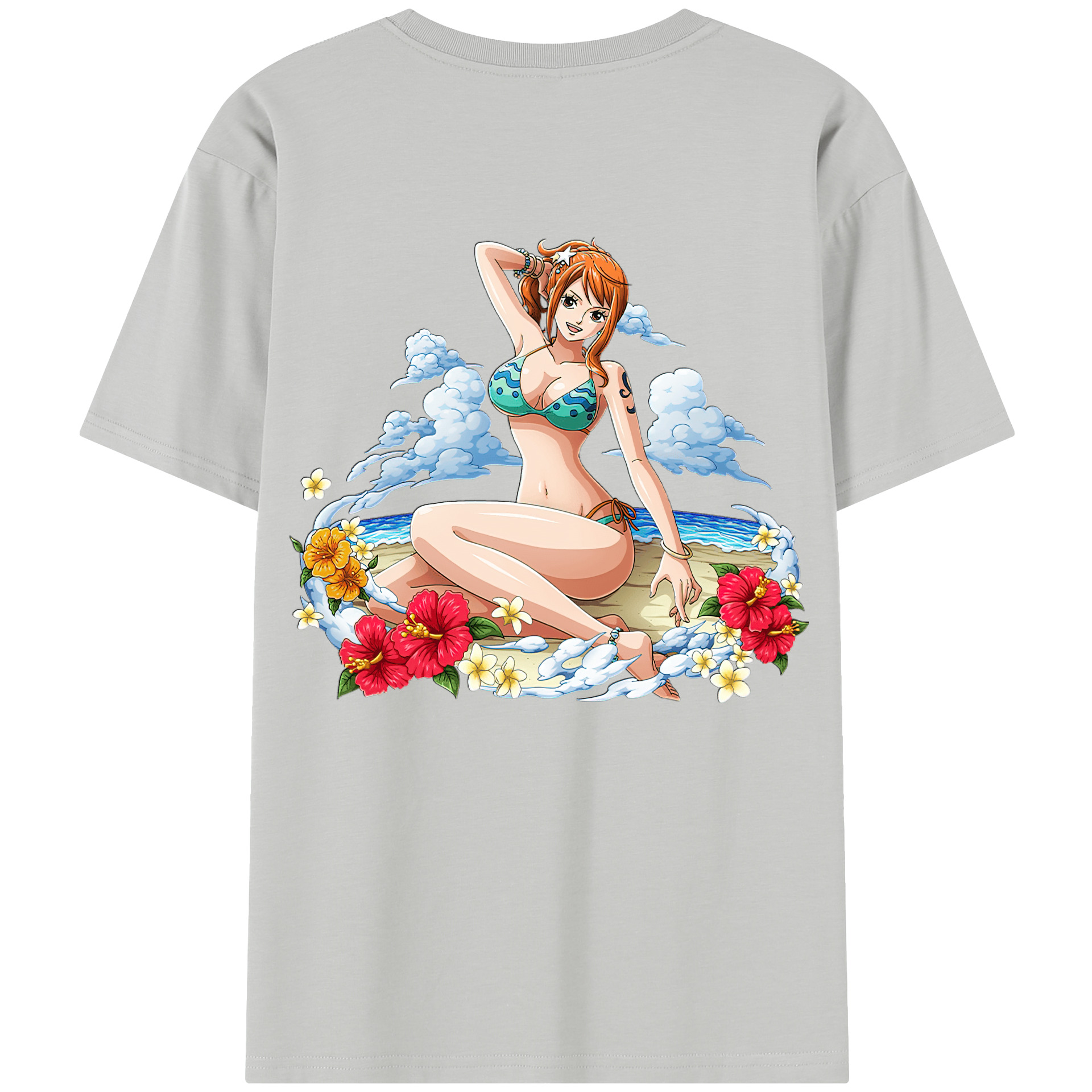ワンピース ナミ ONE PIECE Nami 綿100％半袖Tシャツ（背面プリント）