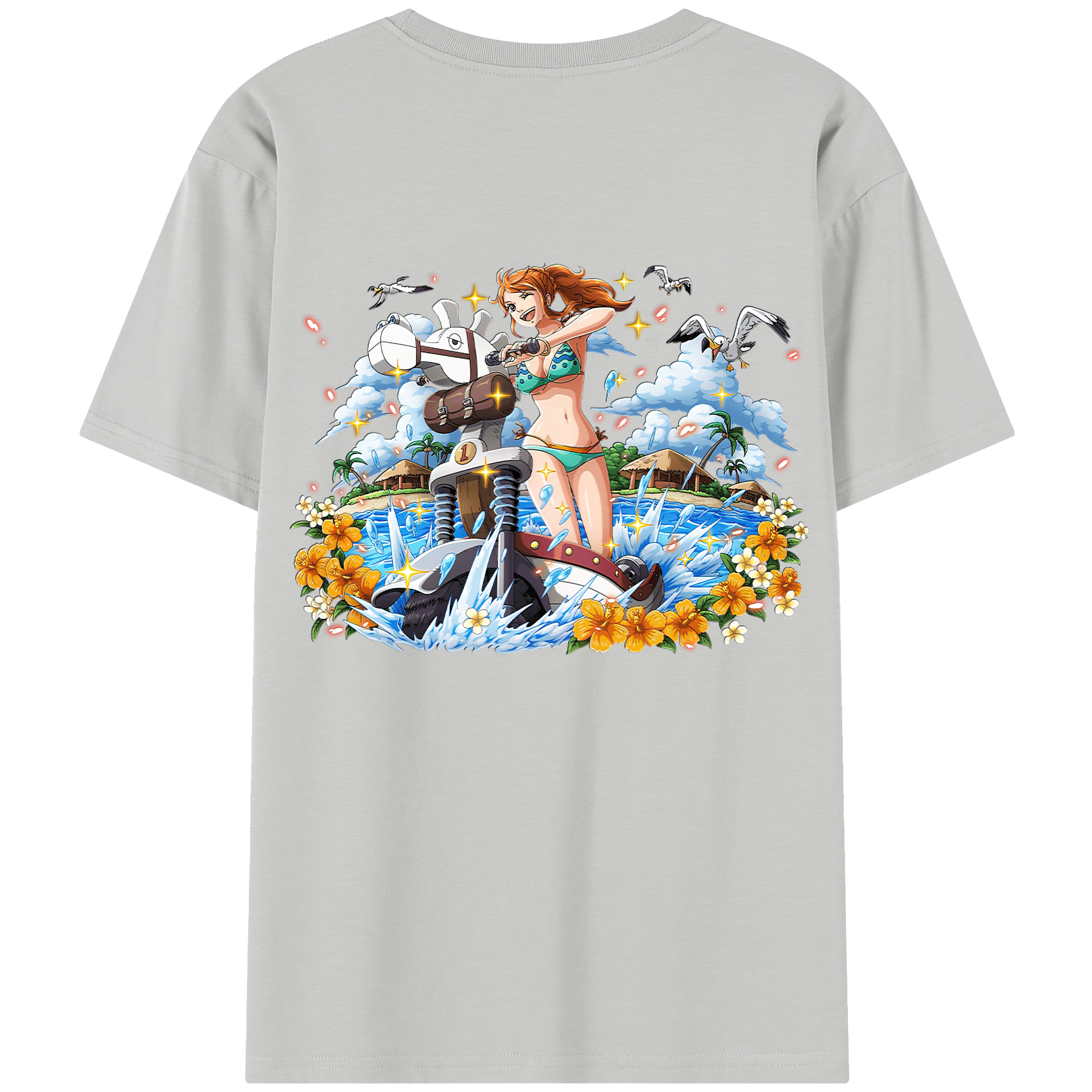 ワンピース ナミ ONE PIECE Nami 綿100％半袖Tシャツ（背面プリント）