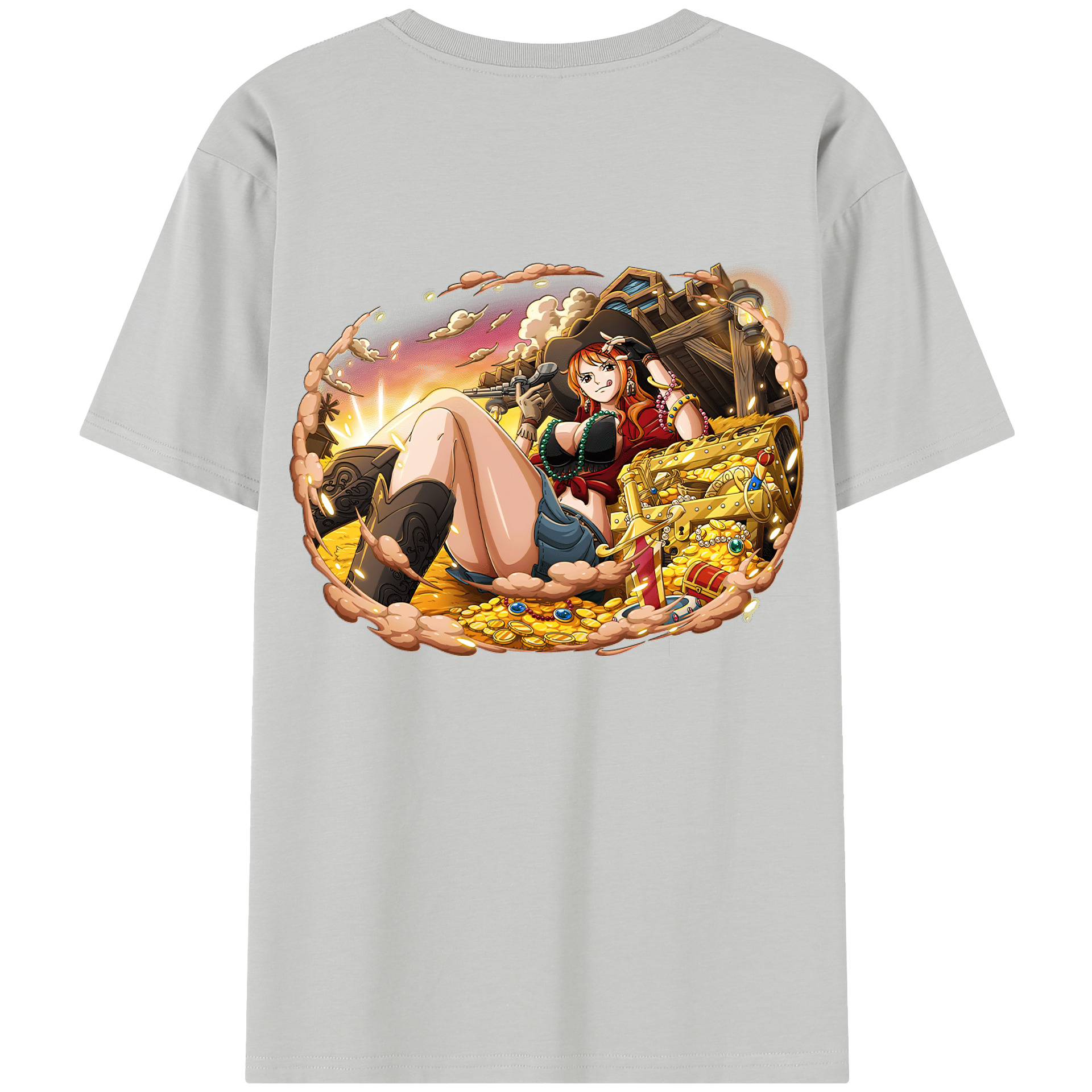 ワンピース ナミ ONE PIECE Nami 綿100％半袖Tシャツ（背面プリント）