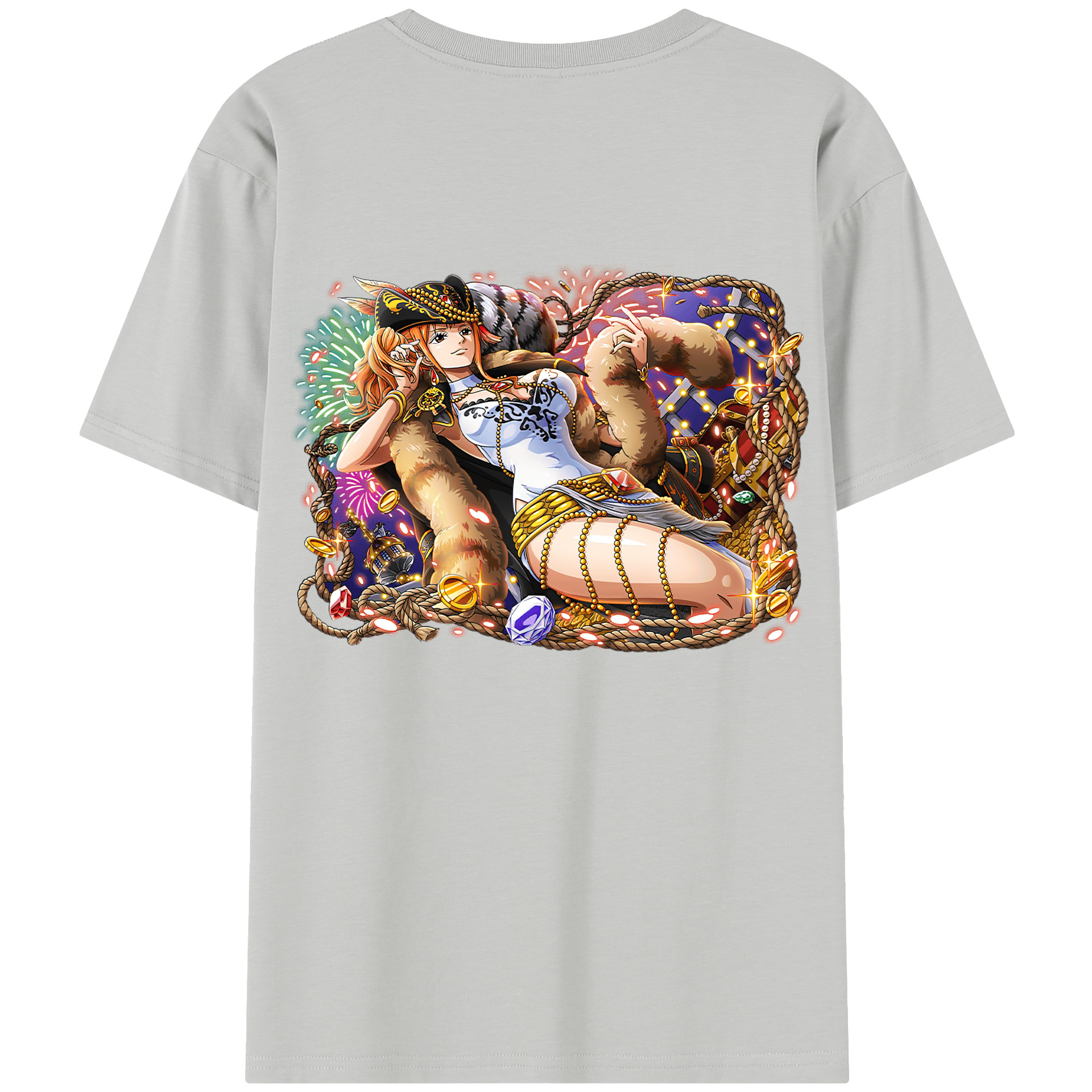 ワンピース ナミ ONE PIECE Nami 綿100％半袖Tシャツ（背面プリント）