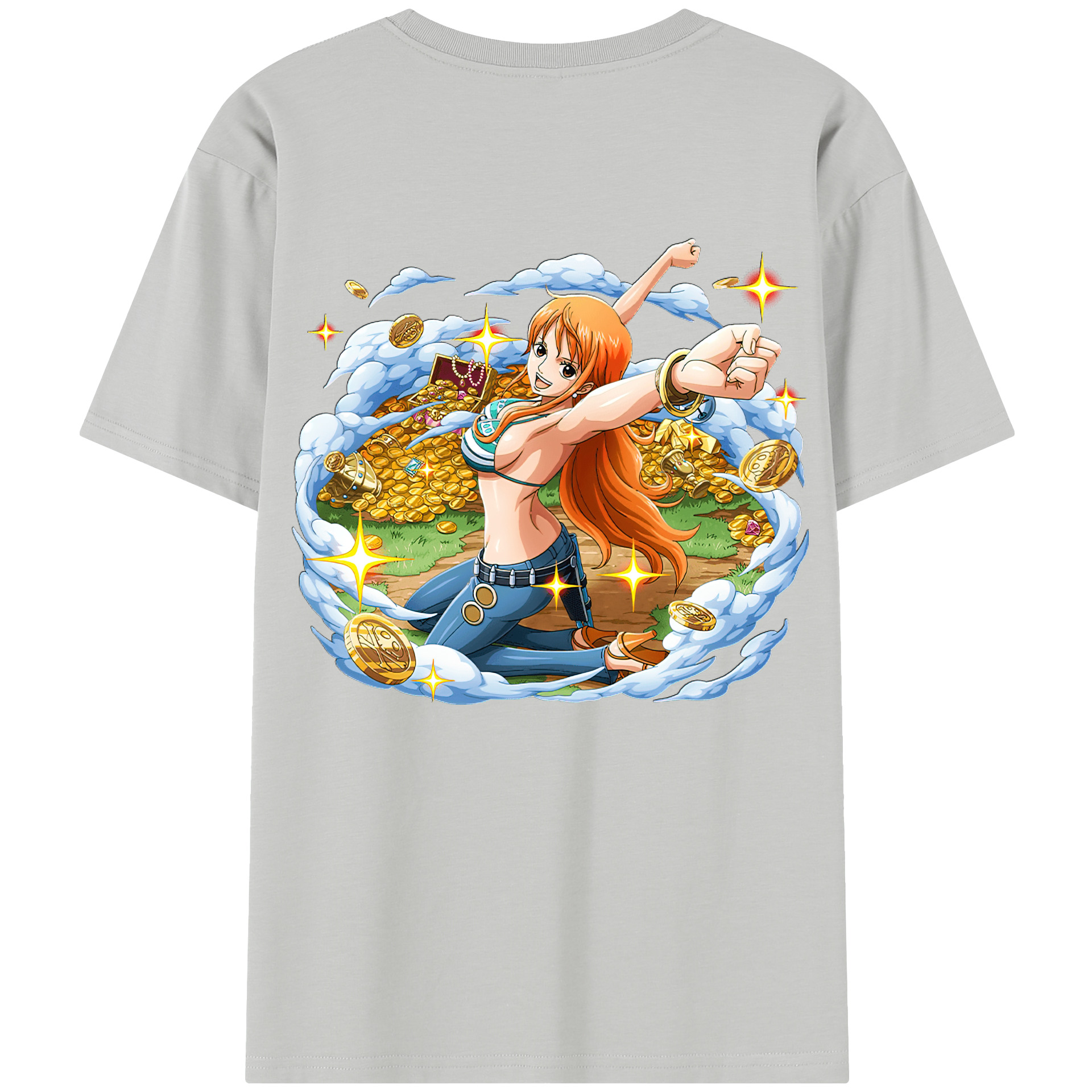 ワンピース ナミ ONE PIECE Nami 綿100％半袖Tシャツ（背面プリント）