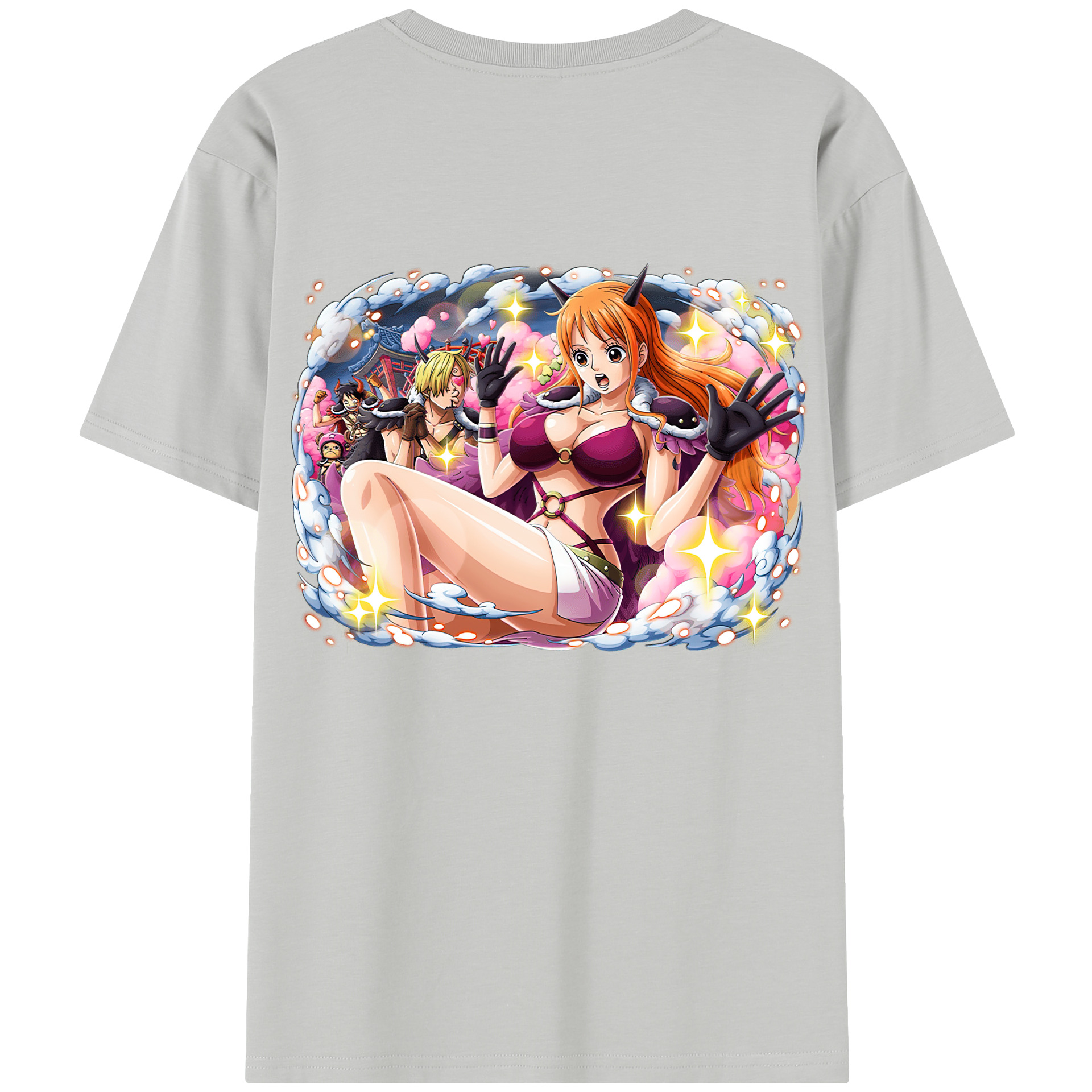 ワンピース ナミ ONE PIECE Nami 綿100％半袖Tシャツ（背面プリント）