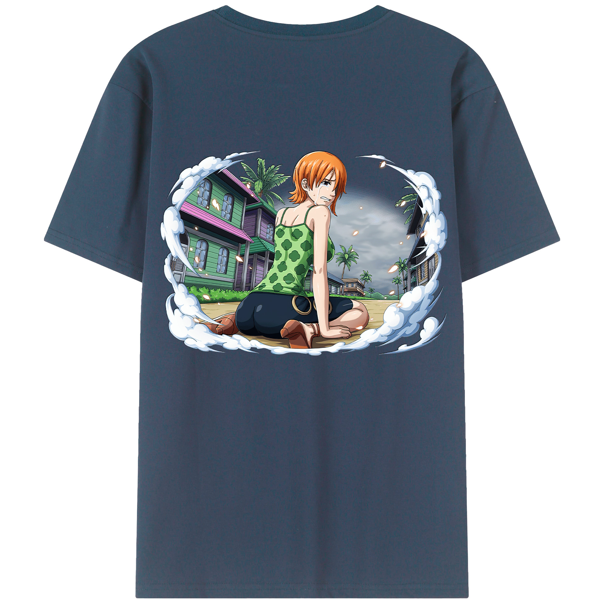 ワンピース ナミ ONE PIECE Nami 綿100％半袖Tシャツ（背面プリント）