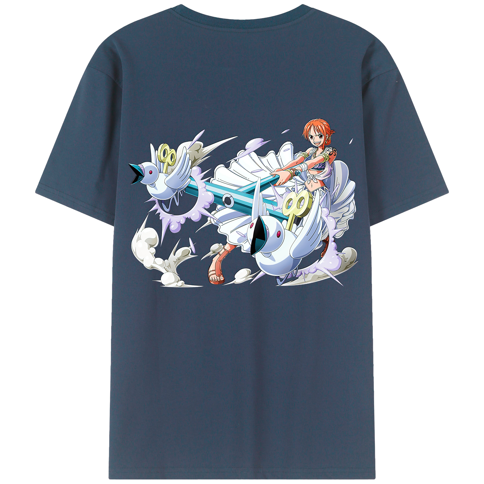 ワンピース ナミ ONE PIECE Nami 綿100％半袖Tシャツ（背面プリント）