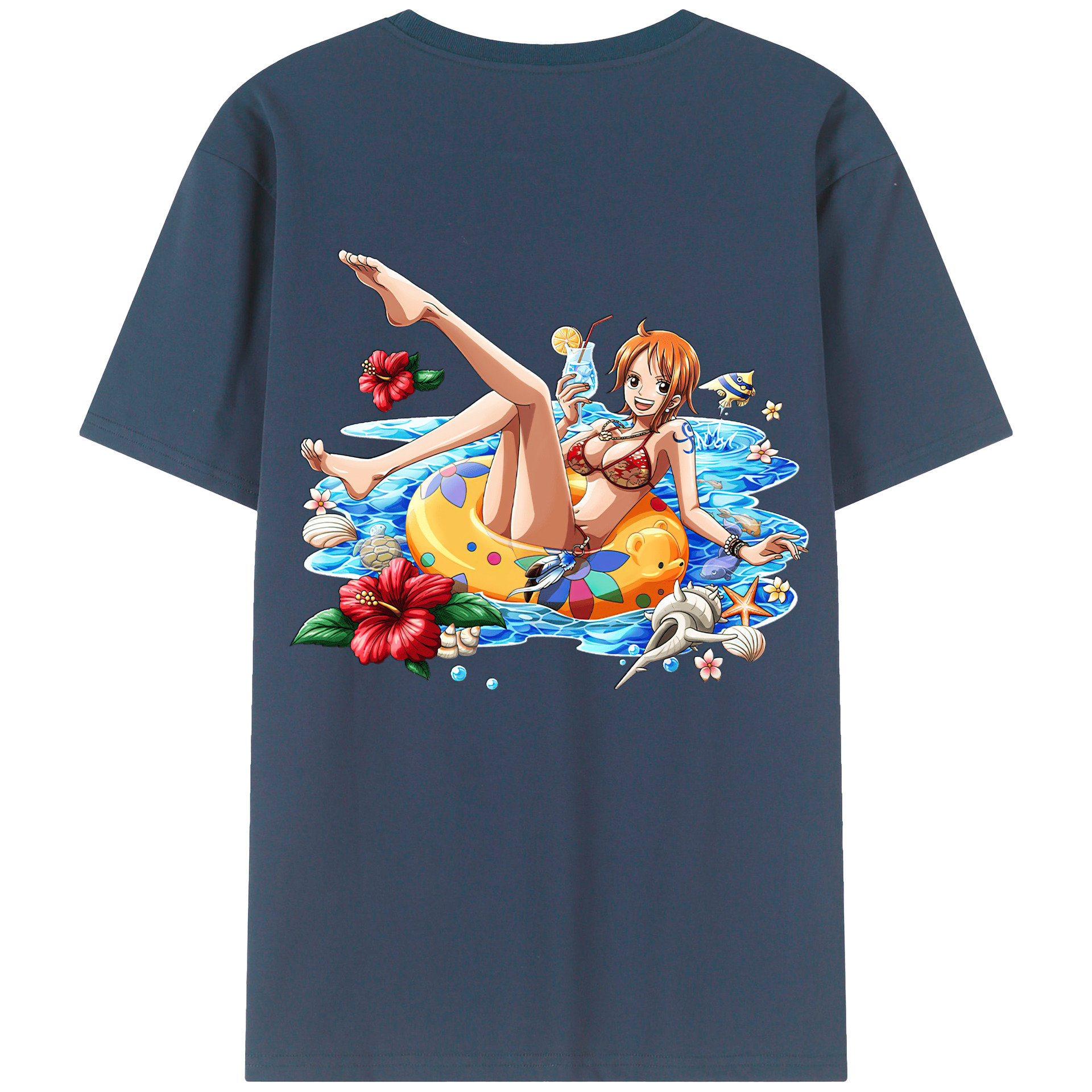 ワンピース ナミ ONE PIECE Nami 綿100％半袖Tシャツ（背面プリント）