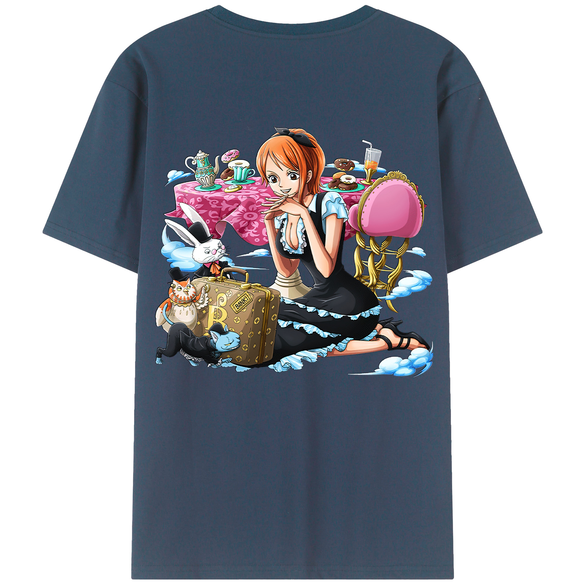 ワンピース ナミ ONE PIECE Nami 綿100％半袖Tシャツ（背面プリント）