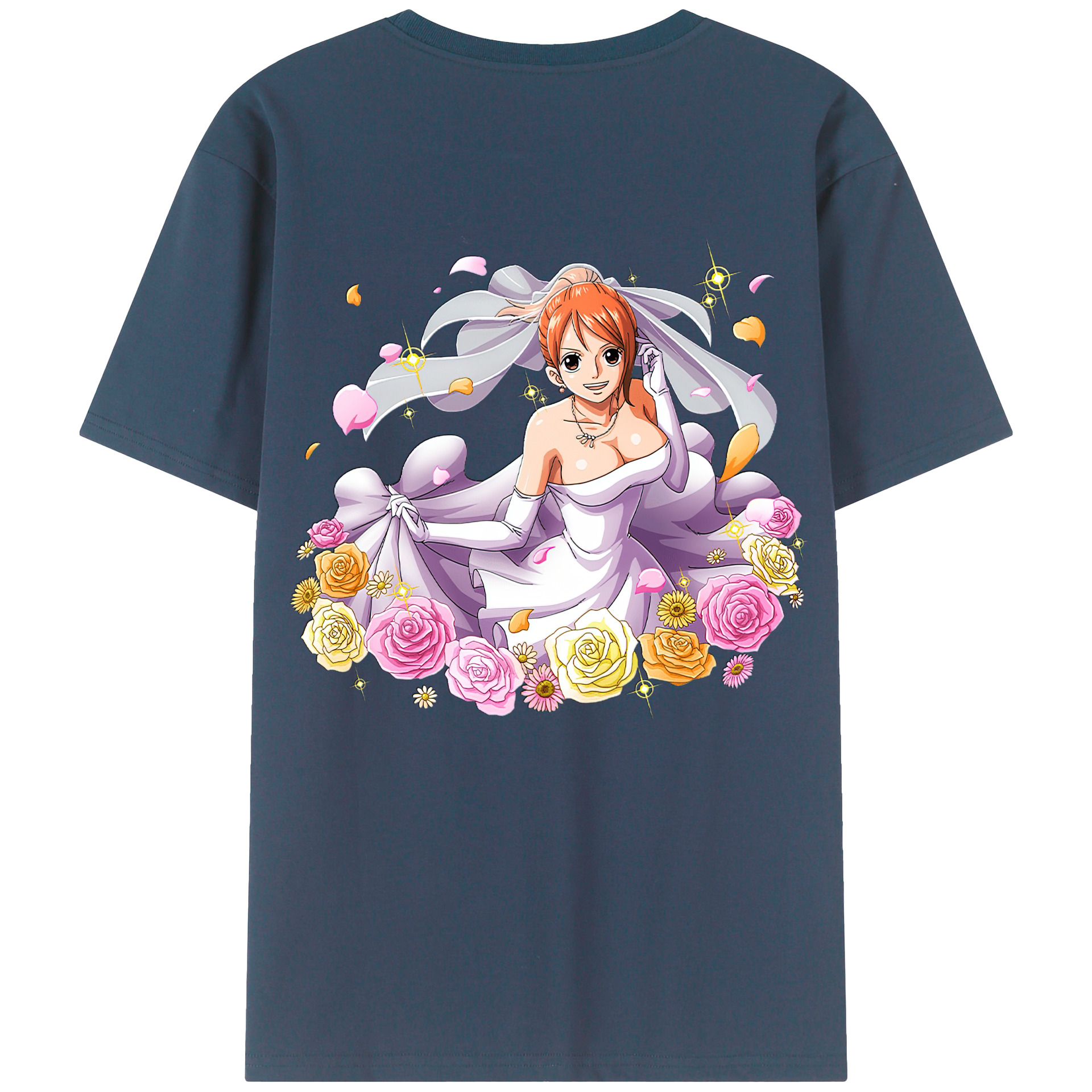 ワンピース ナミ ONE PIECE Nami 綿100％半袖Tシャツ（背面プリント）