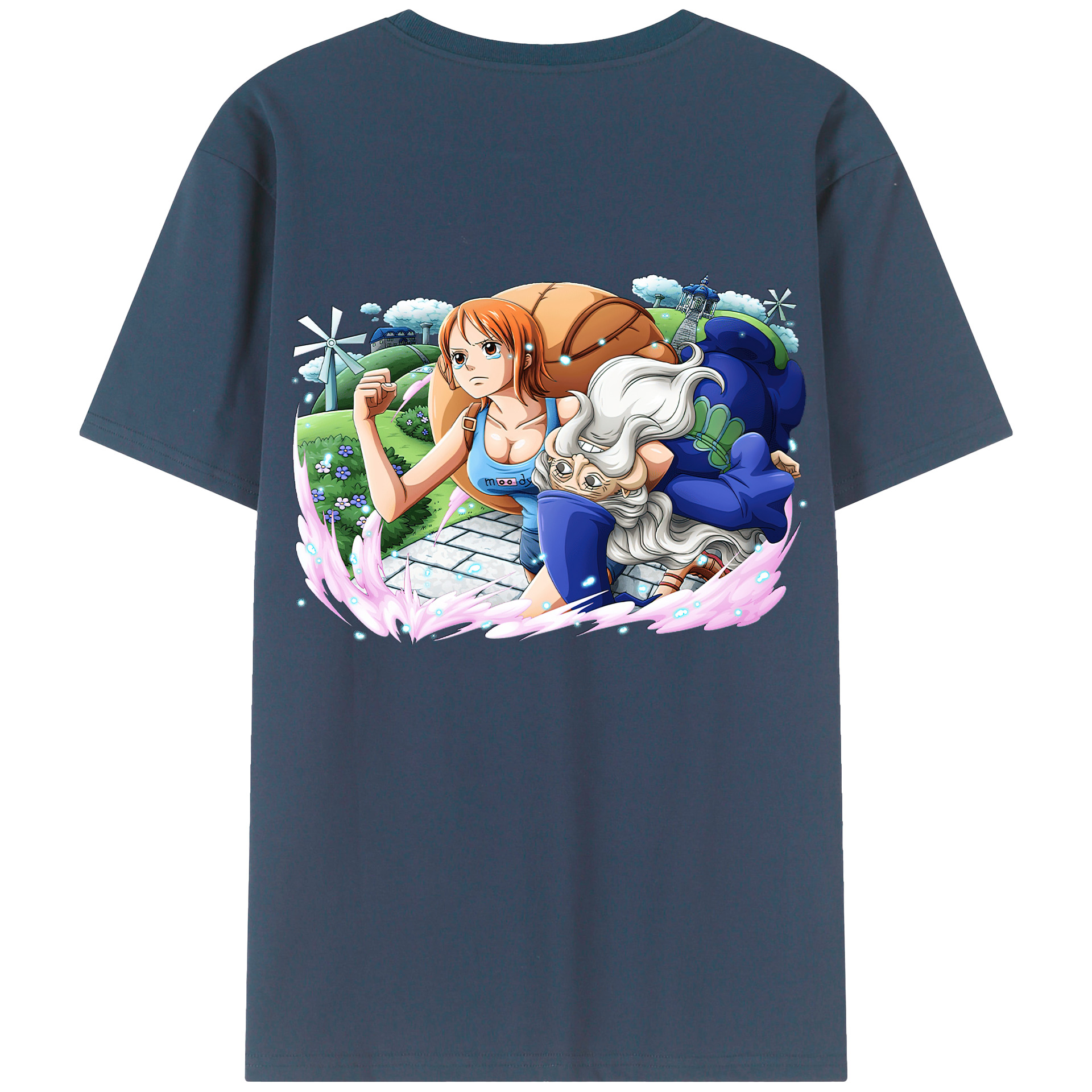 ワンピース ナミ ONE PIECE Nami 綿100％半袖Tシャツ（背面プリント）