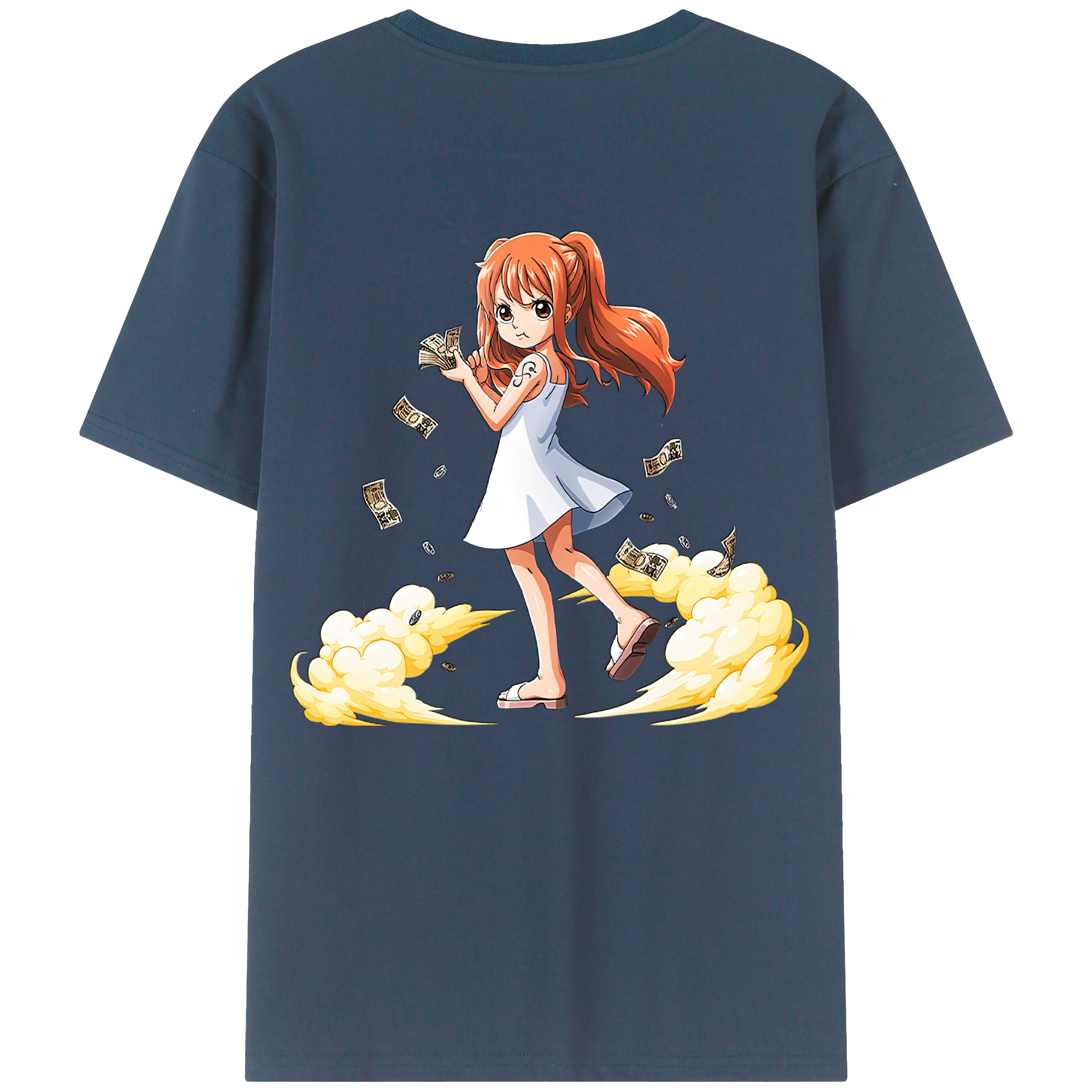 ワンピース ナミ ONE PIECE Nami 綿100％半袖Tシャツ（背面プリント）