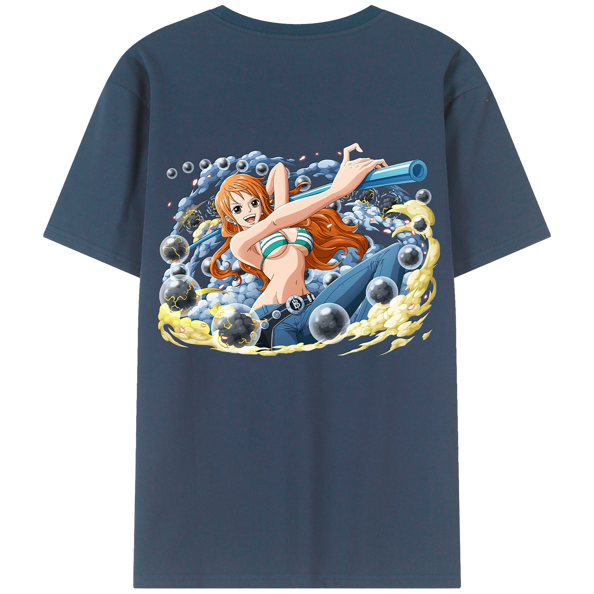 ワンピース ナミ ONE PIECE Nami 綿100％半袖Tシャツ（背面プリント）