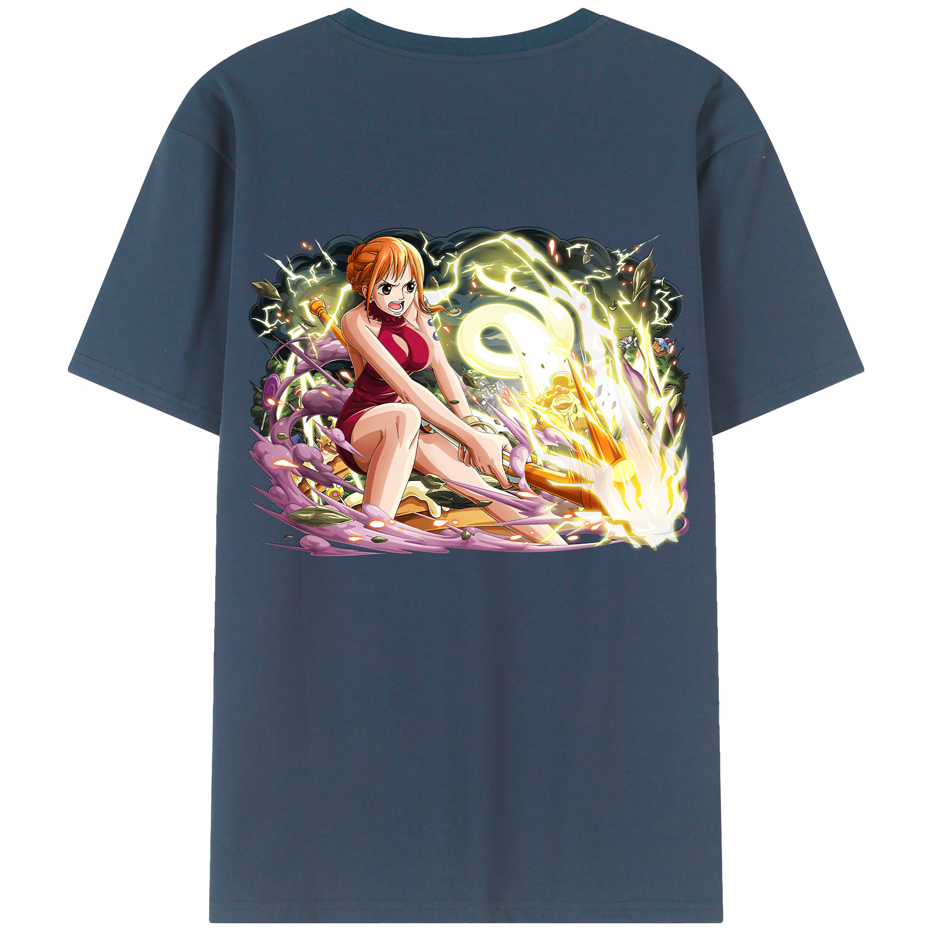 ワンピース ナミ ONE PIECE Nami 綿100％半袖Tシャツ（背面プリント）