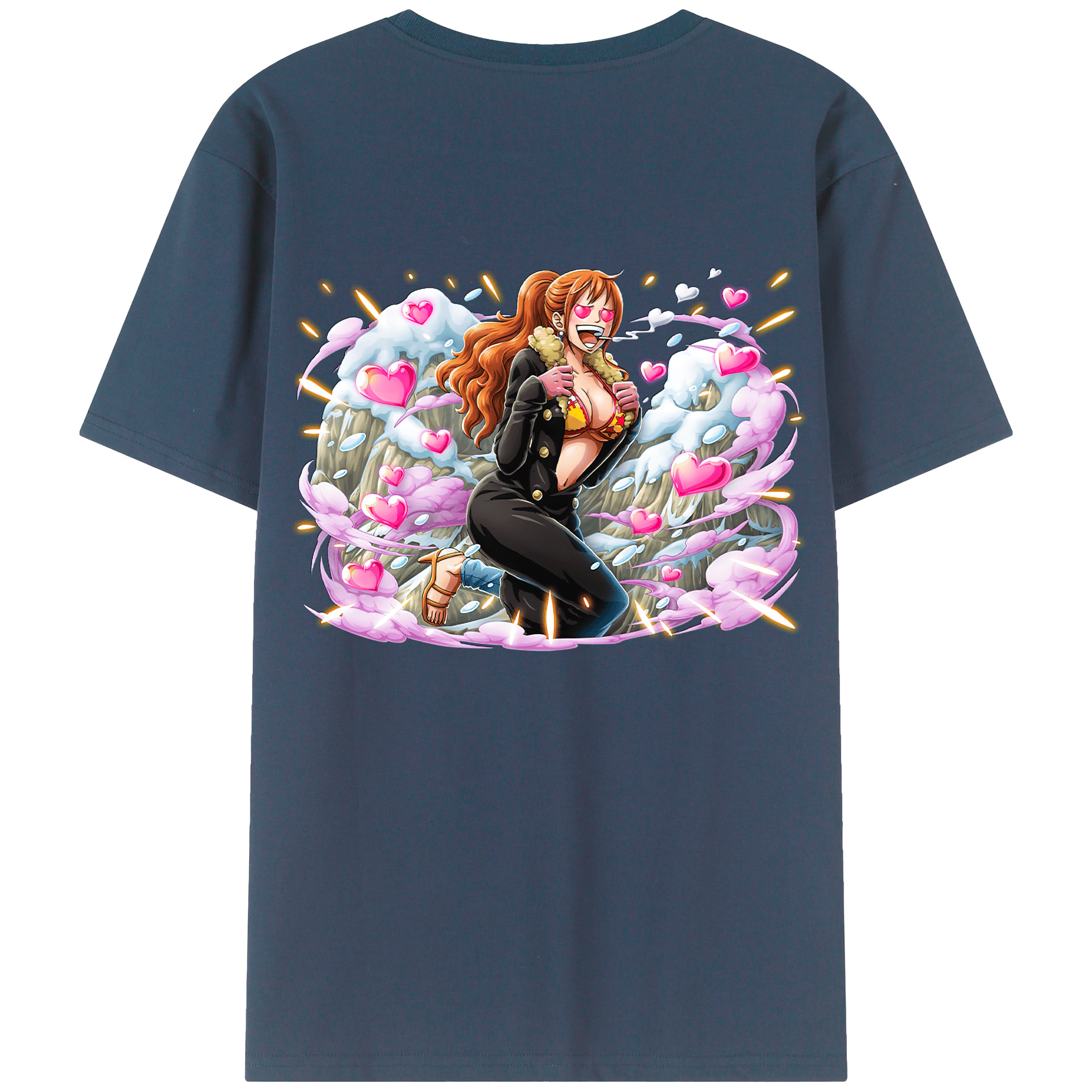 ワンピース ナミ ONE PIECE Nami 綿100％半袖Tシャツ（背面プリント）