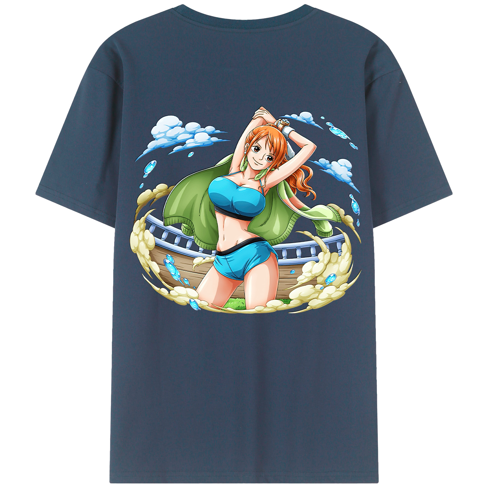 ワンピース ナミ ONE PIECE Nami 綿100％半袖Tシャツ（背面プリント）